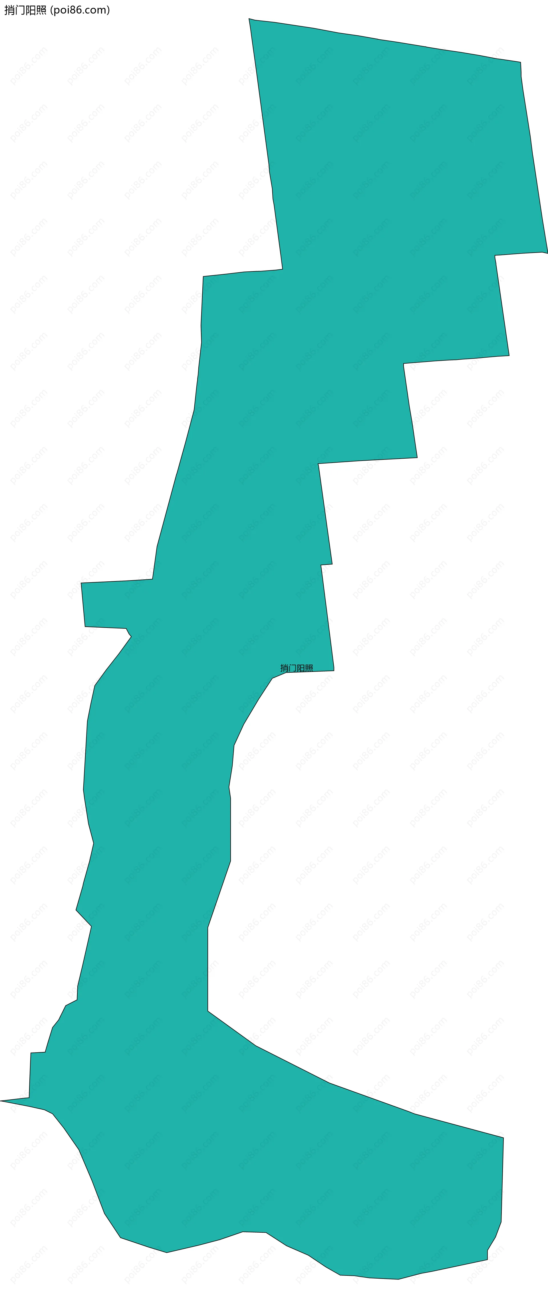 捎门阳照边界地图