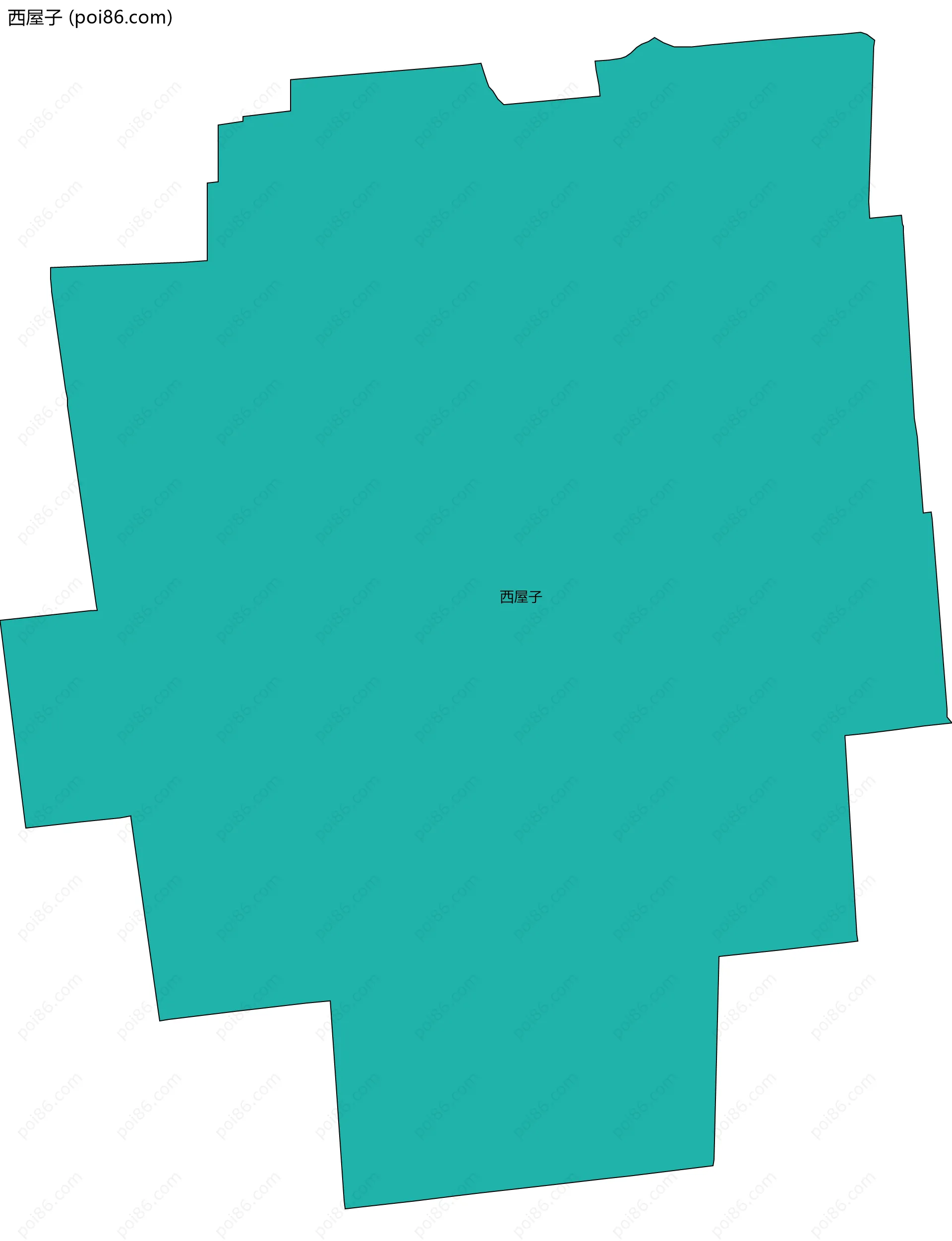 西屋子边界地图