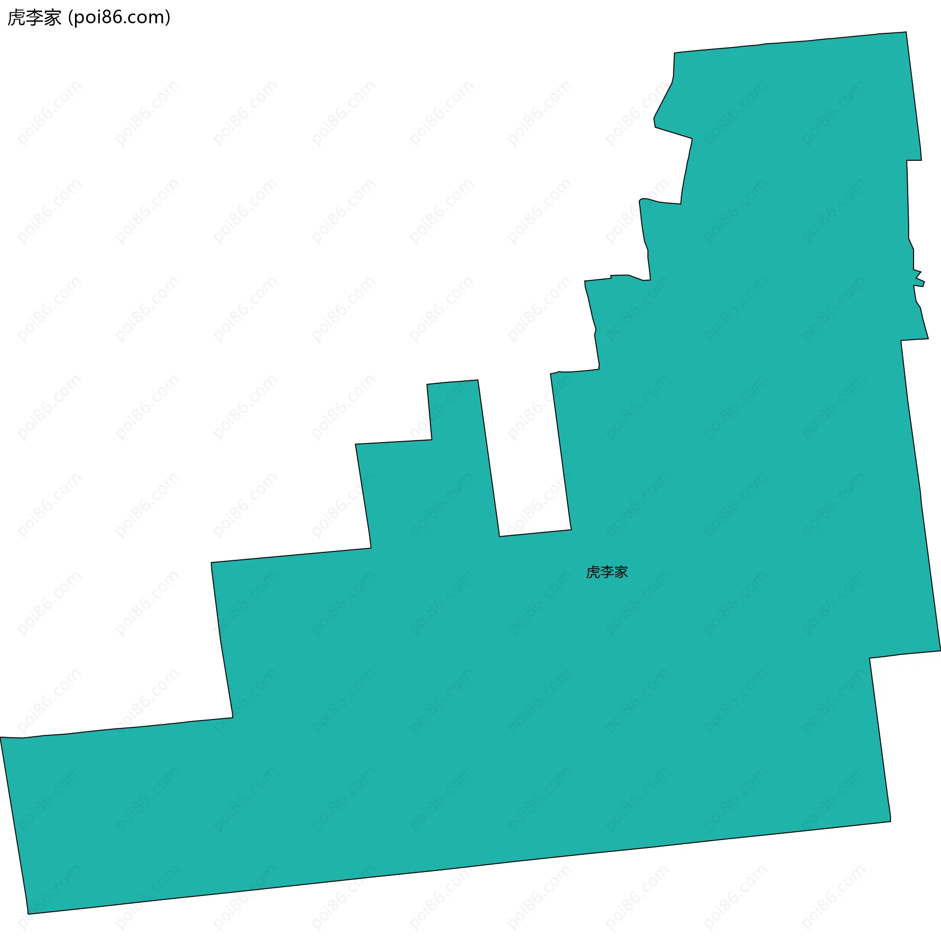 虎李家边界地图