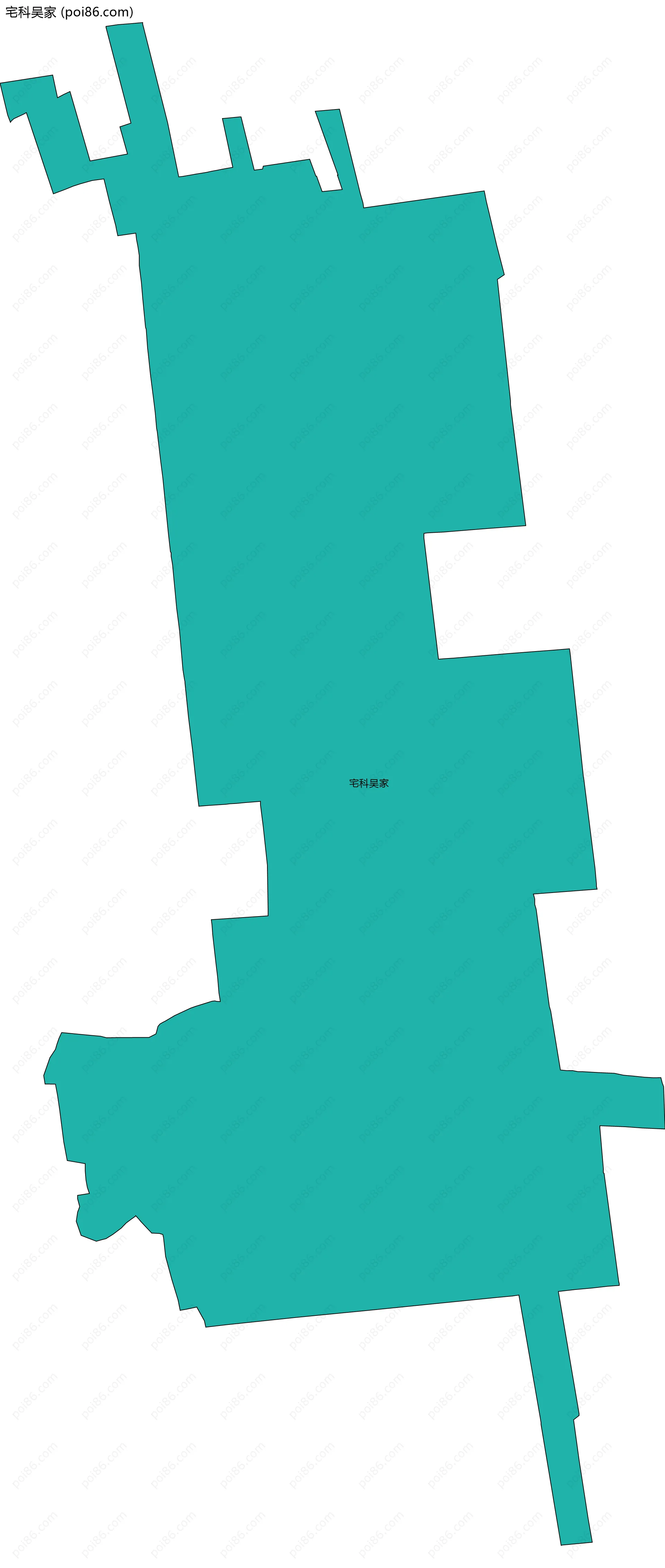 宅科吴家边界地图