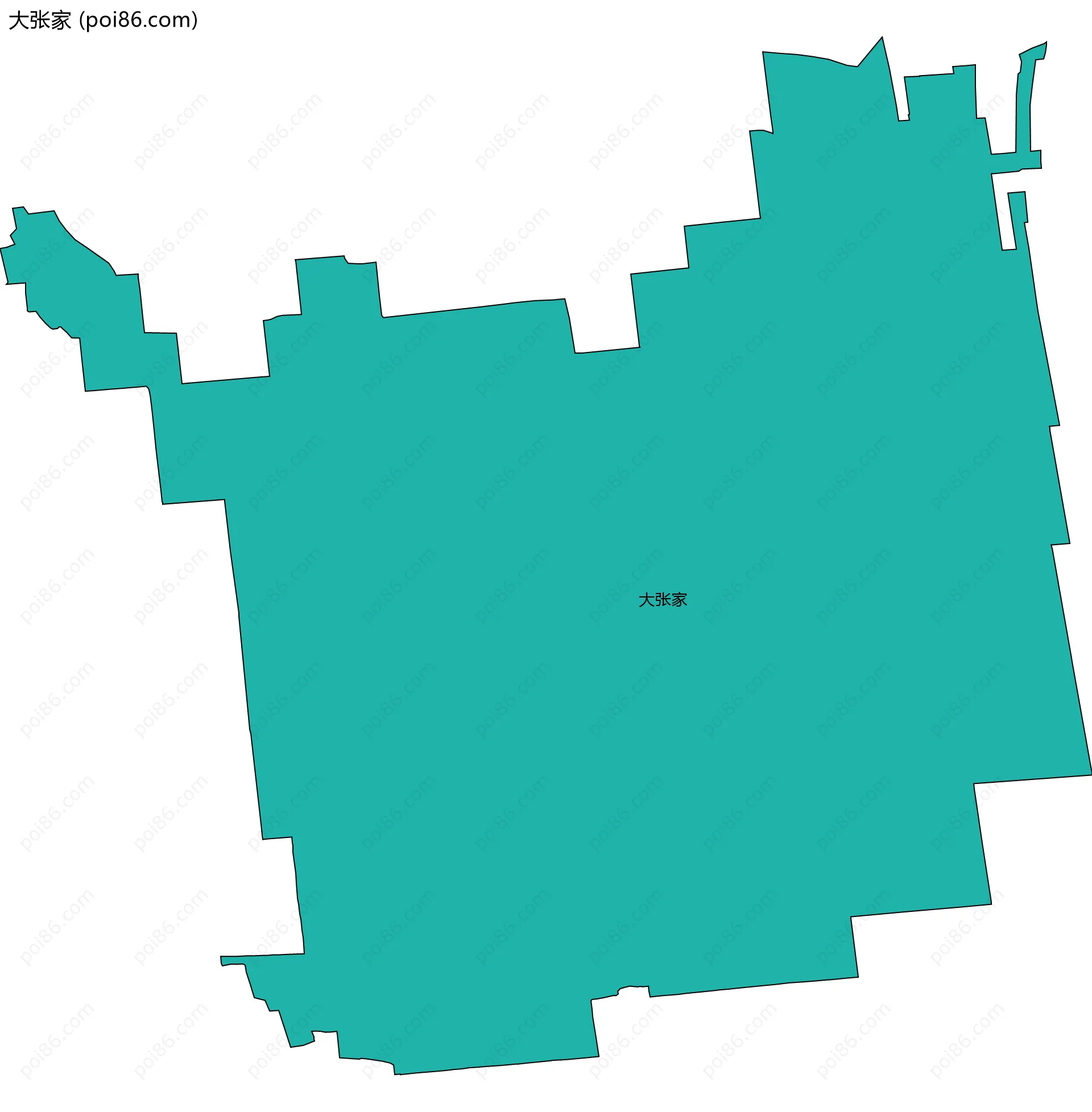 大张家边界地图