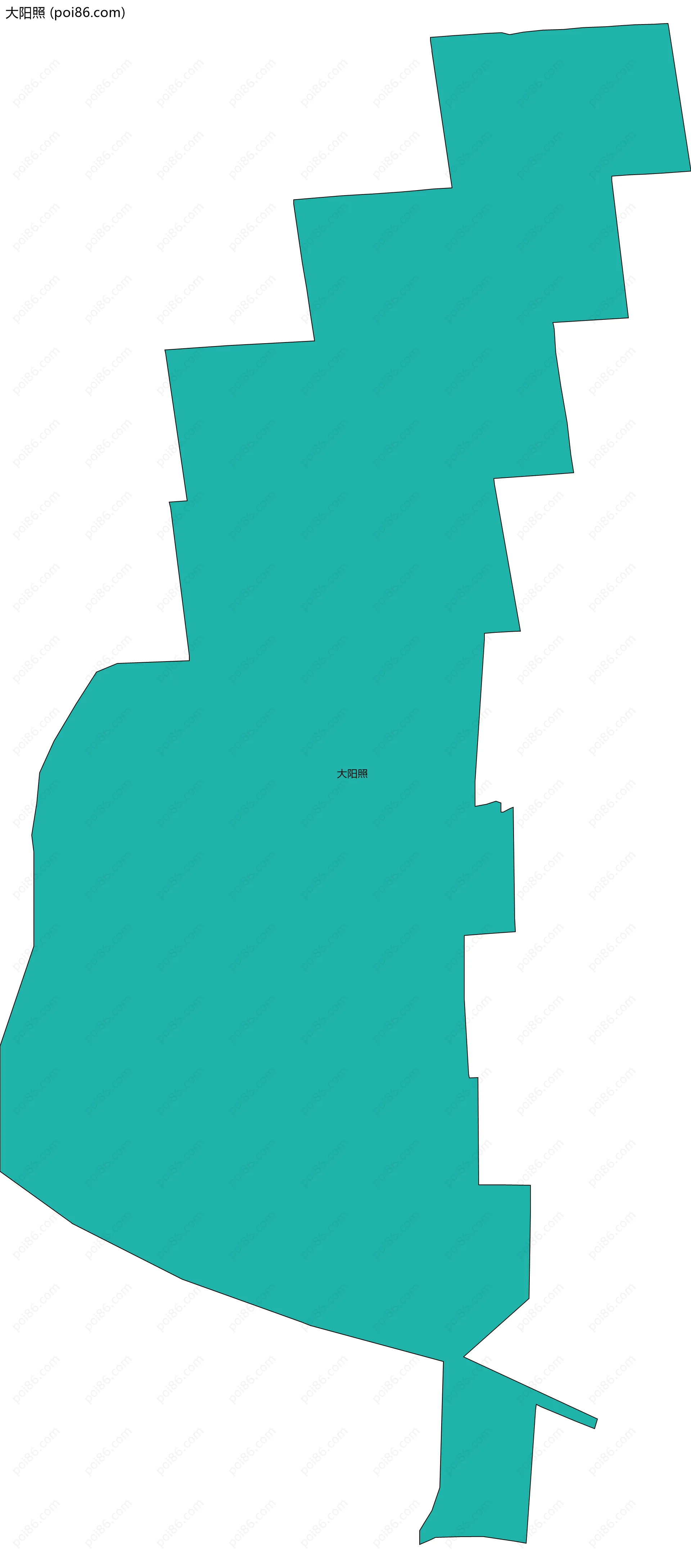 大阳照边界地图