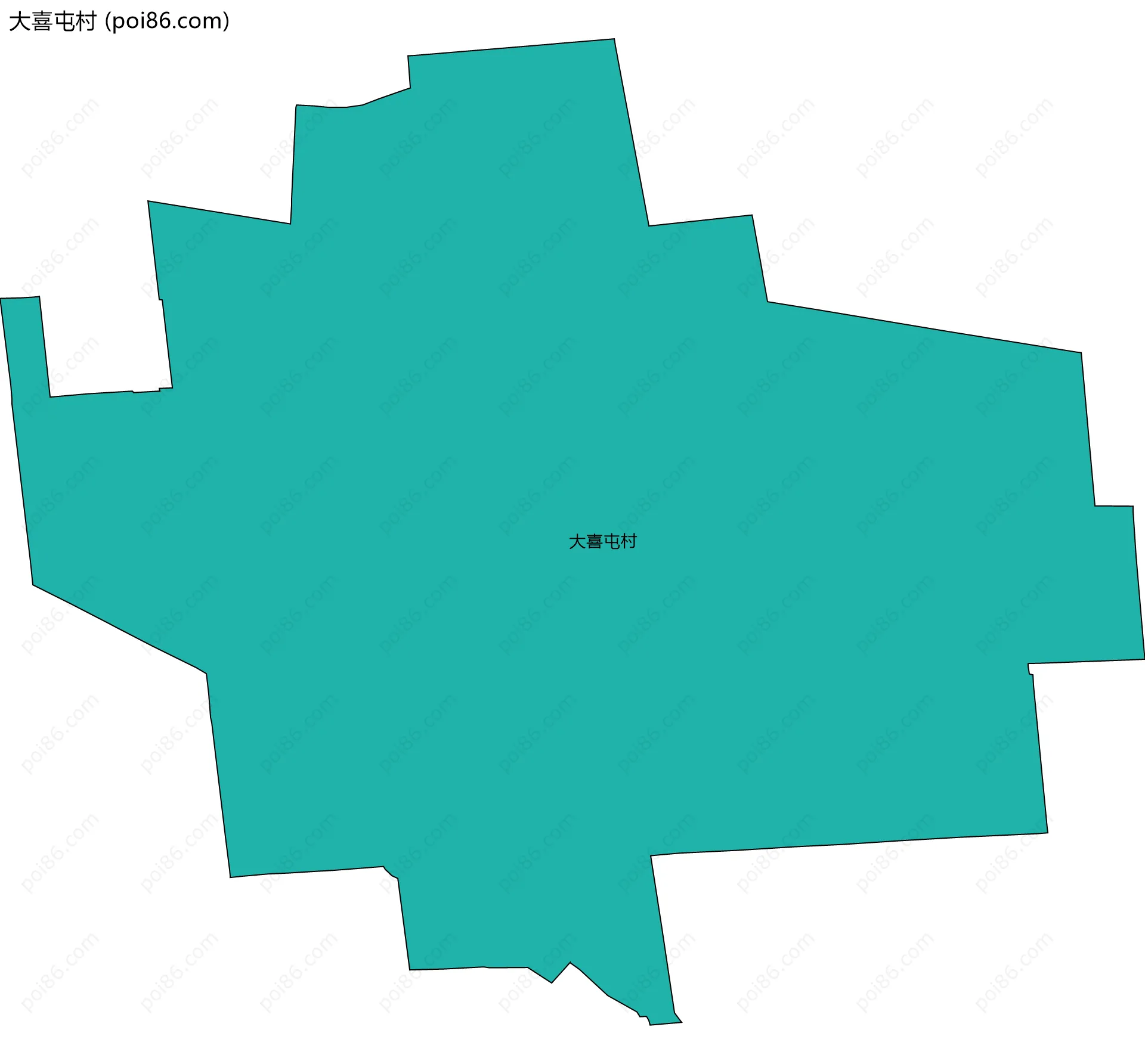 大喜屯村边界地图