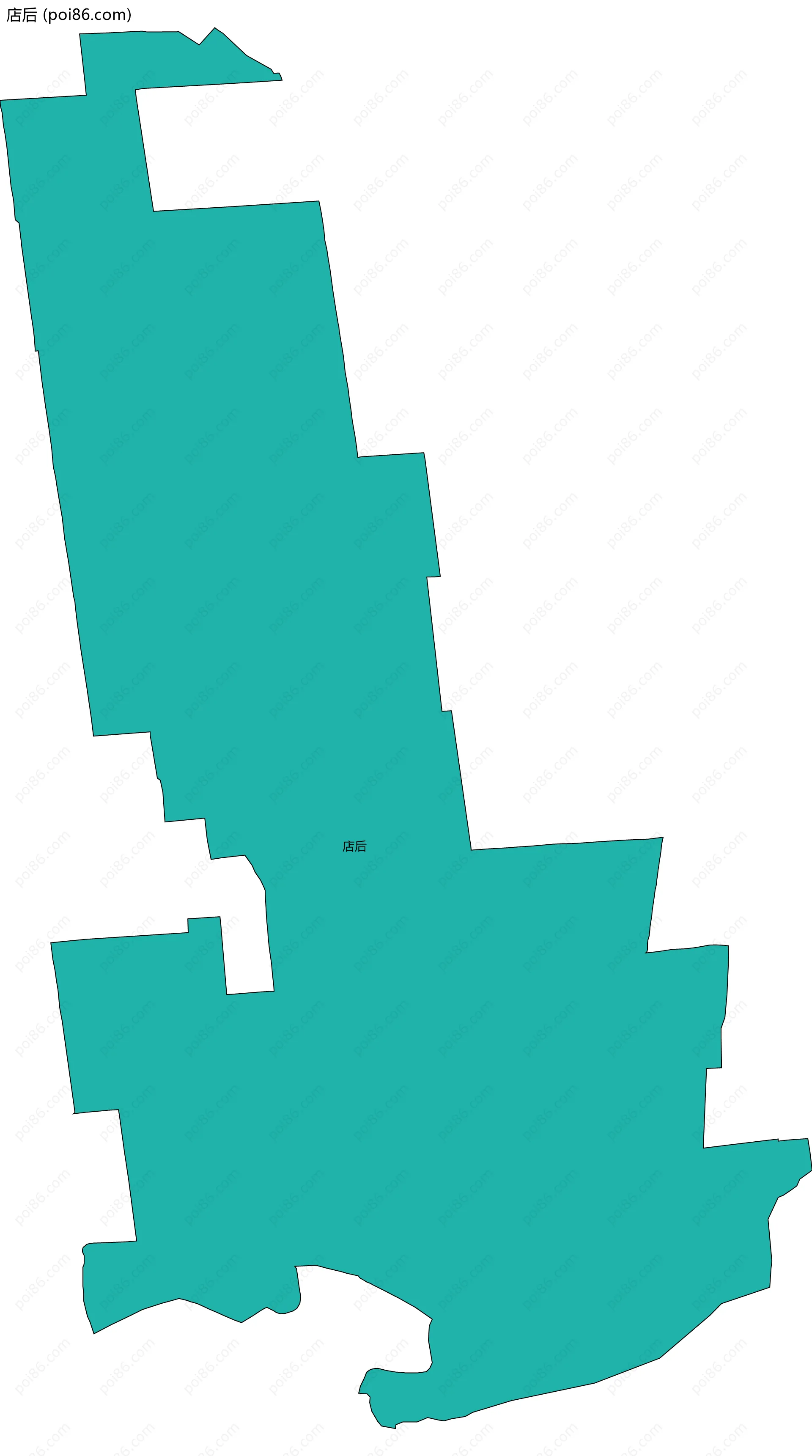 店后边界地图
