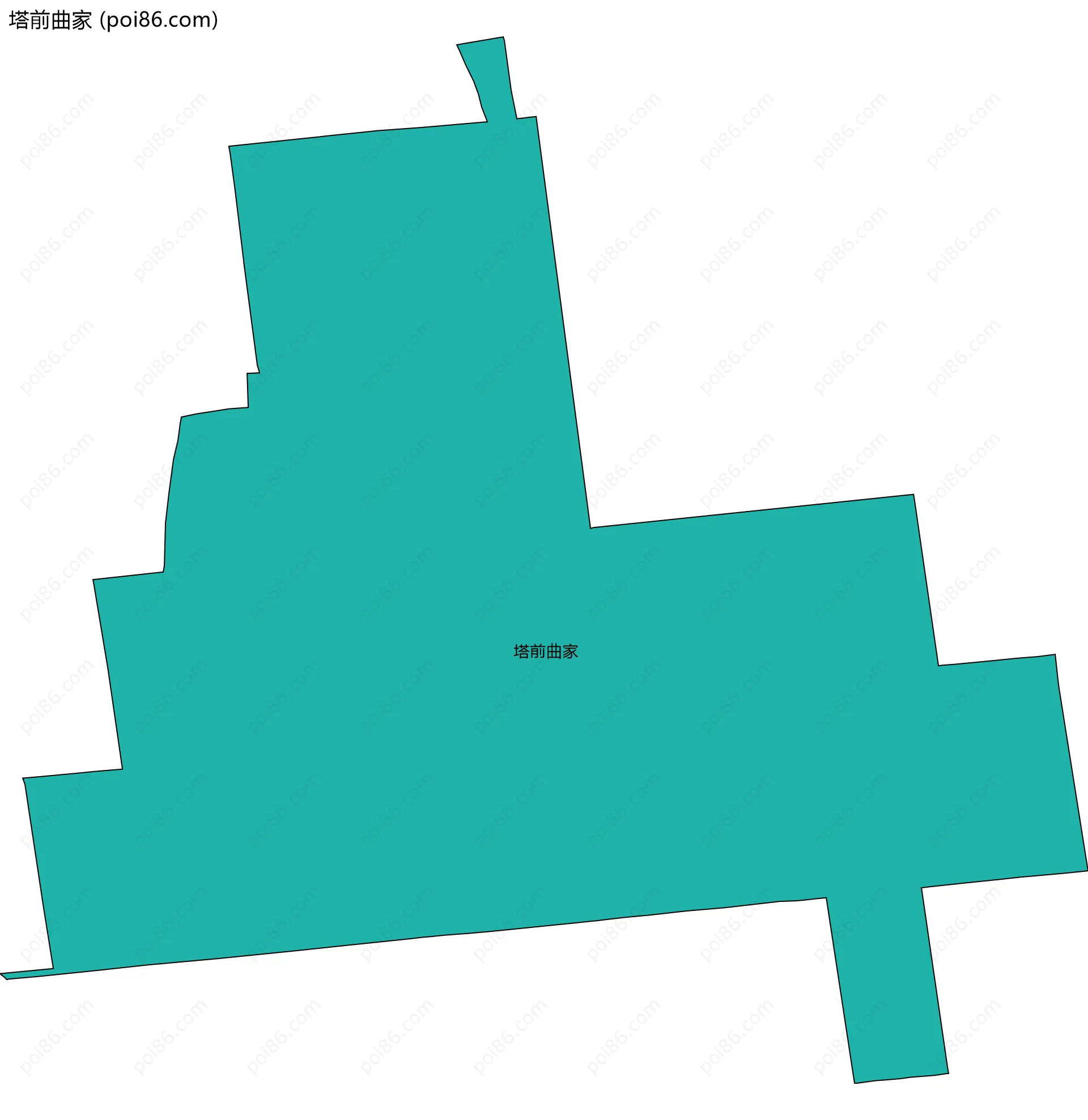 塔前曲家边界地图