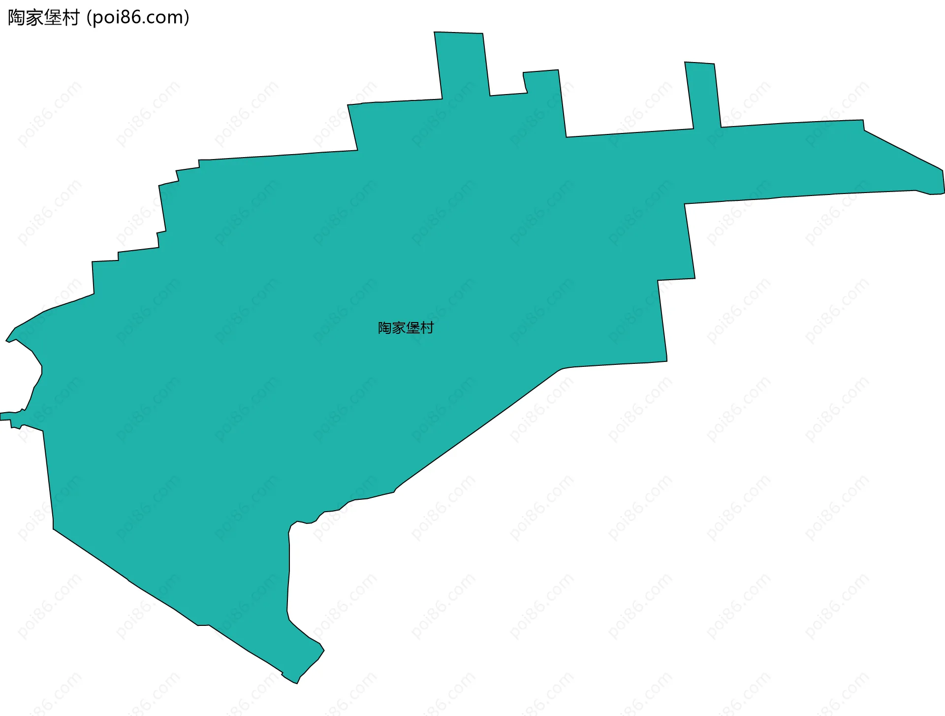 陶家堡村边界地图