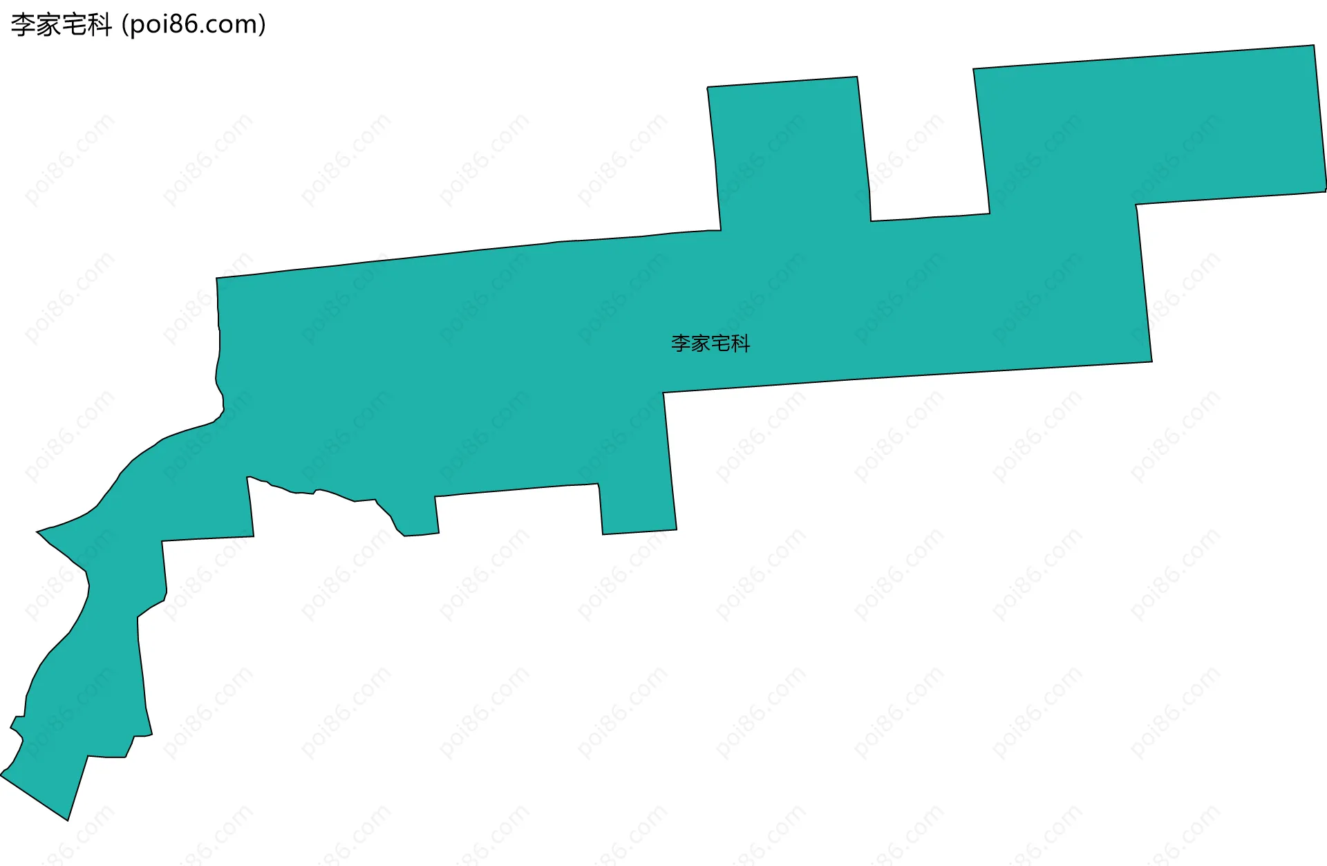李家宅科边界地图