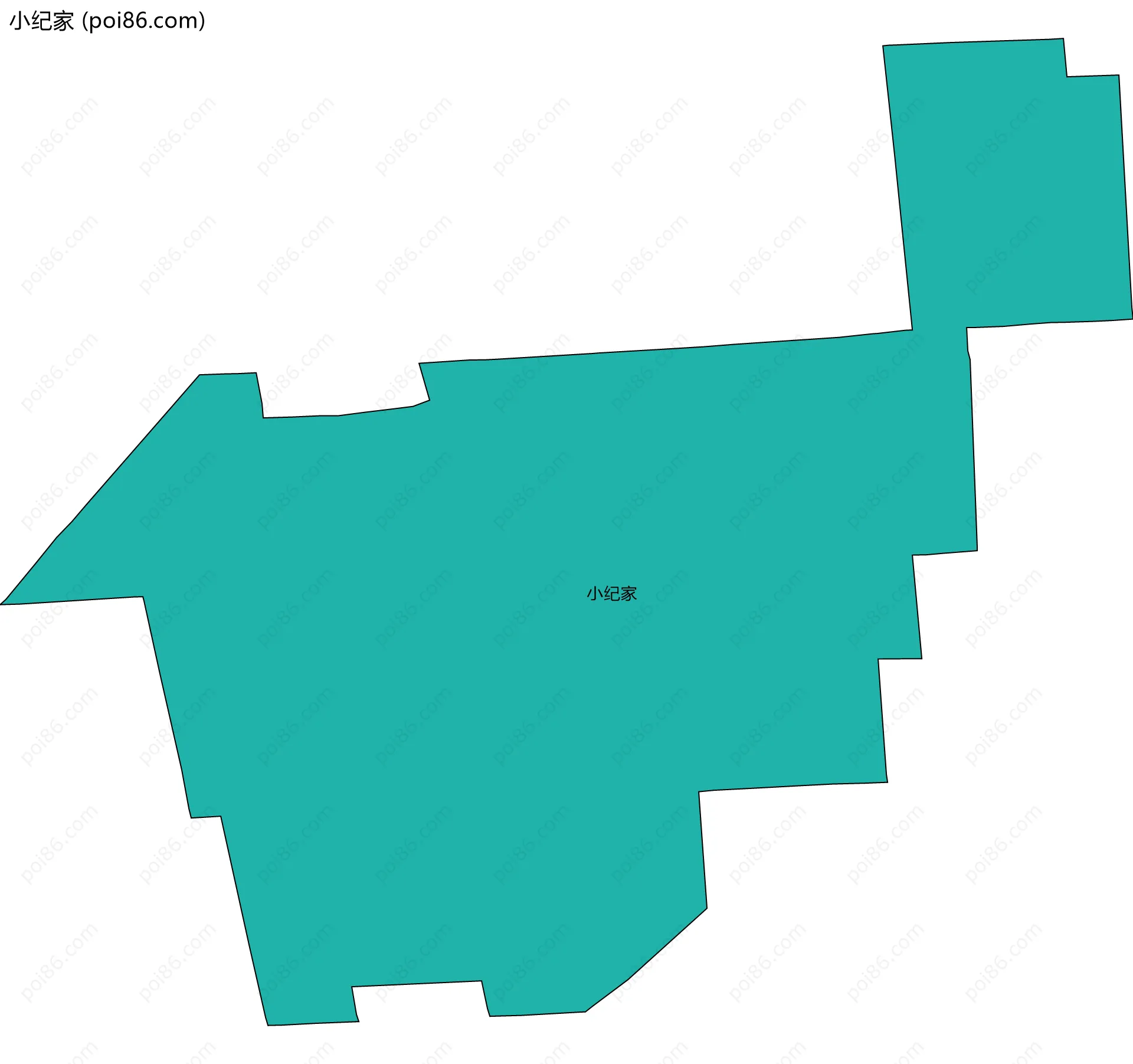 小纪家边界地图