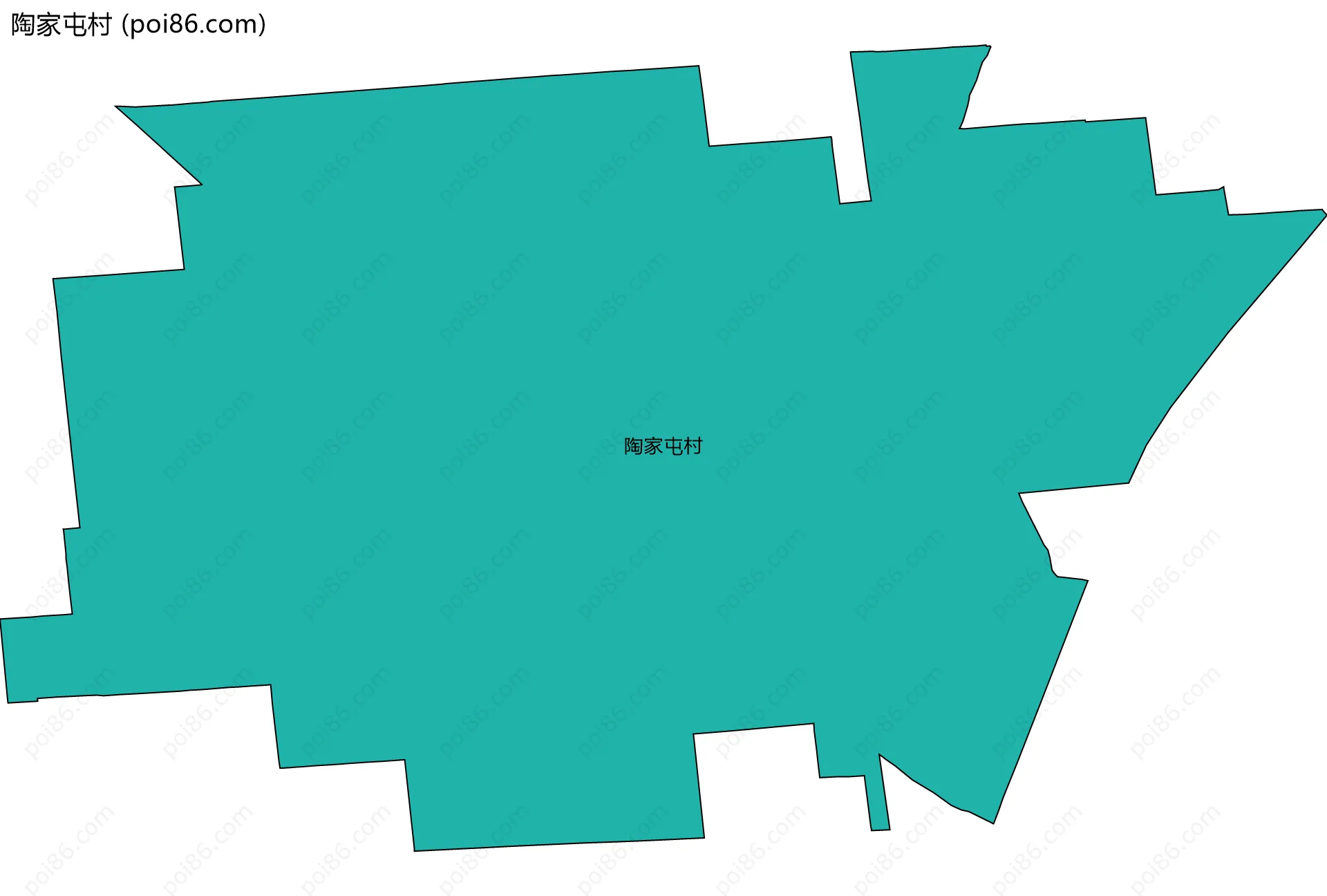 陶家屯村边界地图