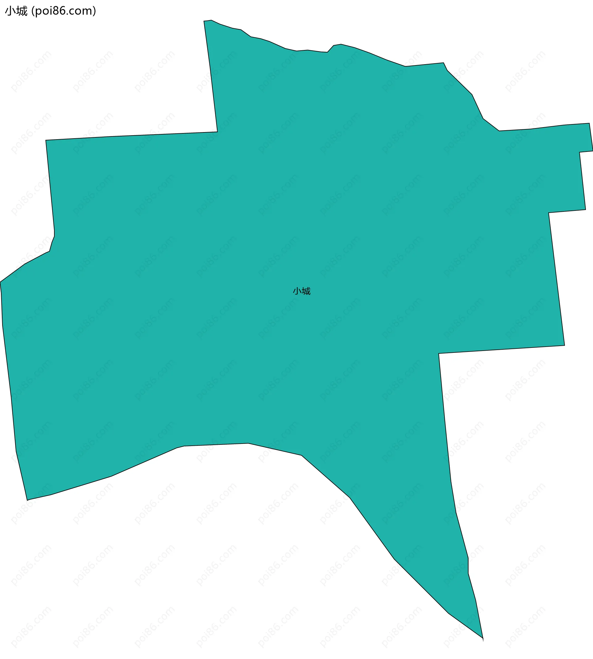 小城边界地图