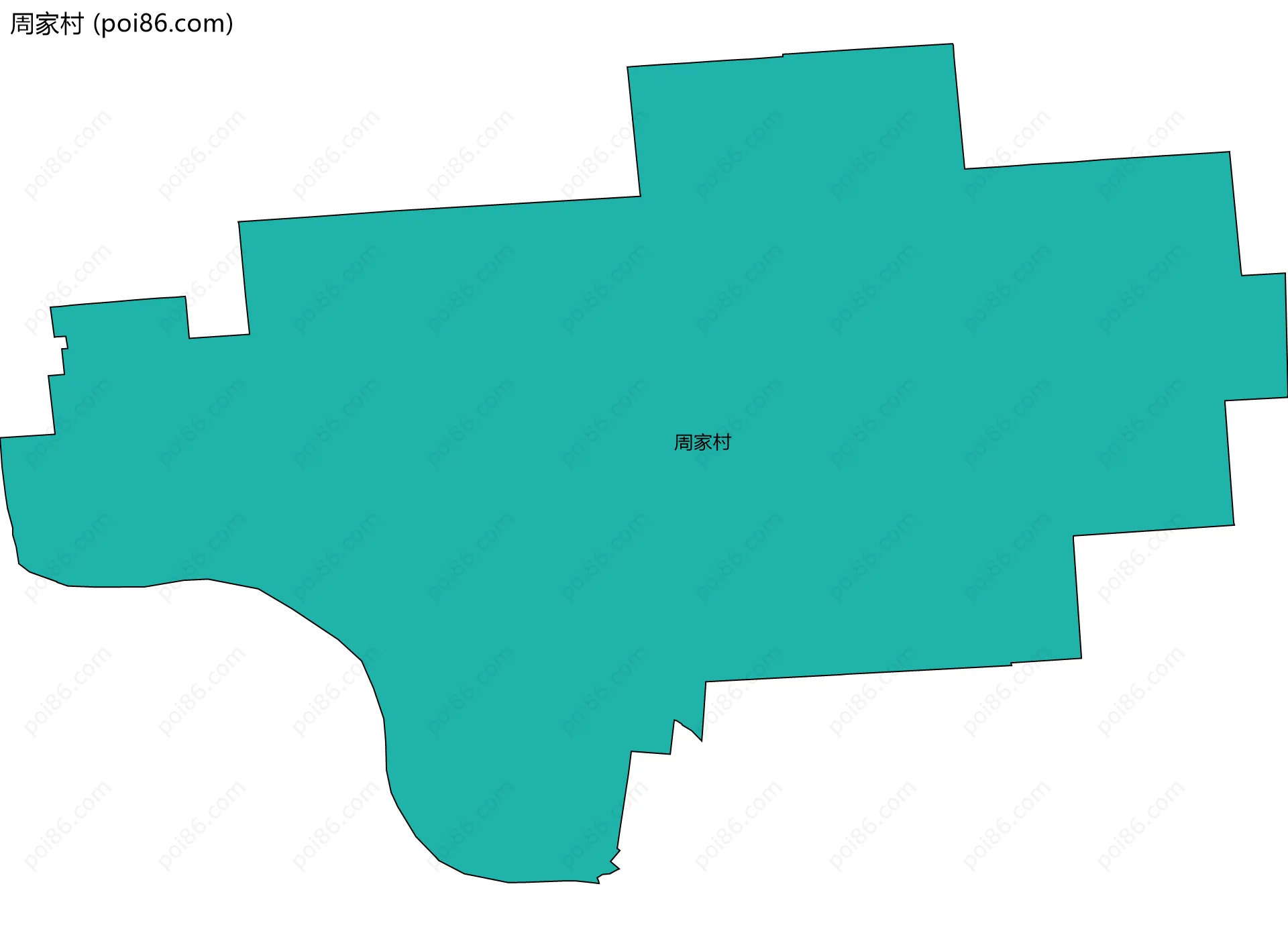 周家村边界地图