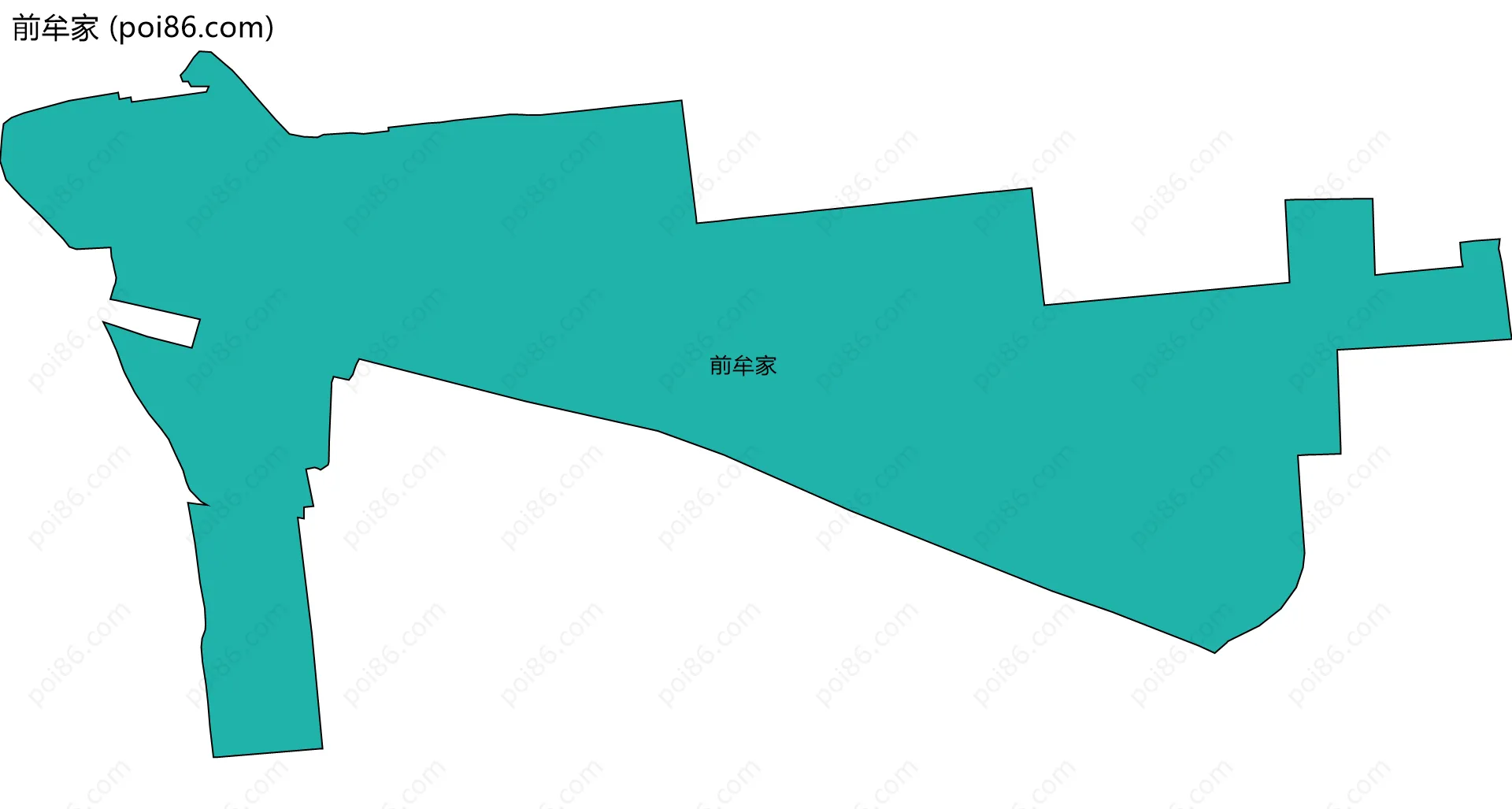 前牟家边界地图