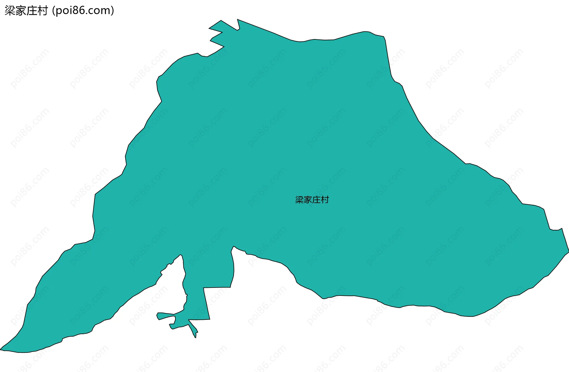 梁家庄村边界地图