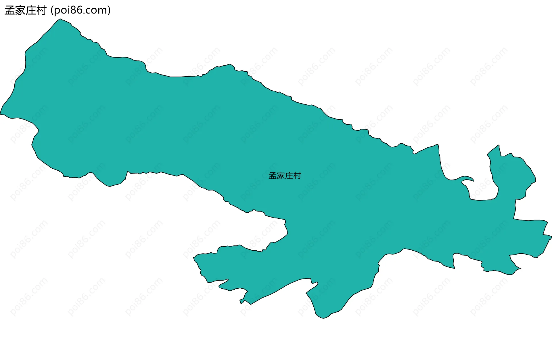 孟家庄村边界地图