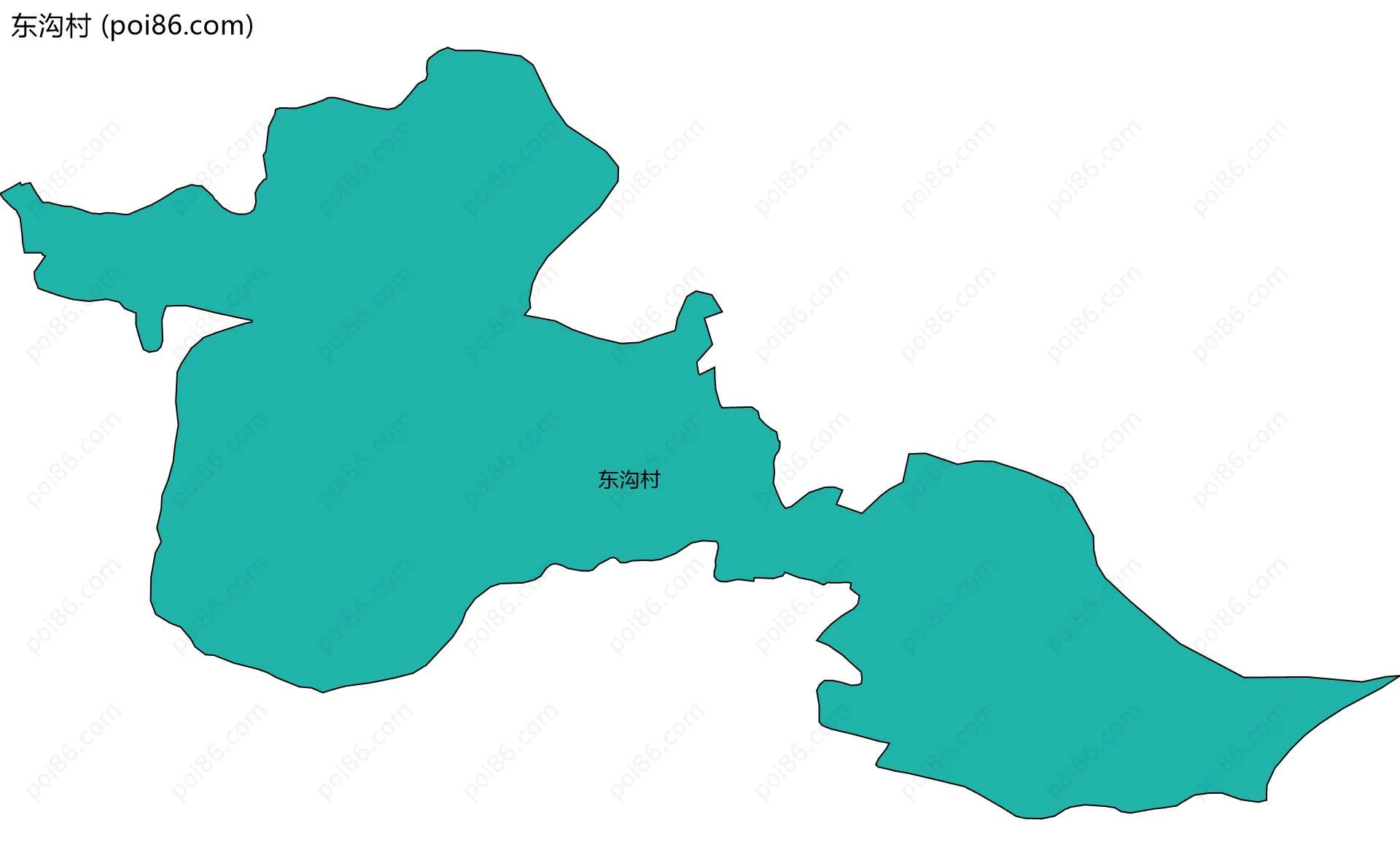 东沟村边界地图