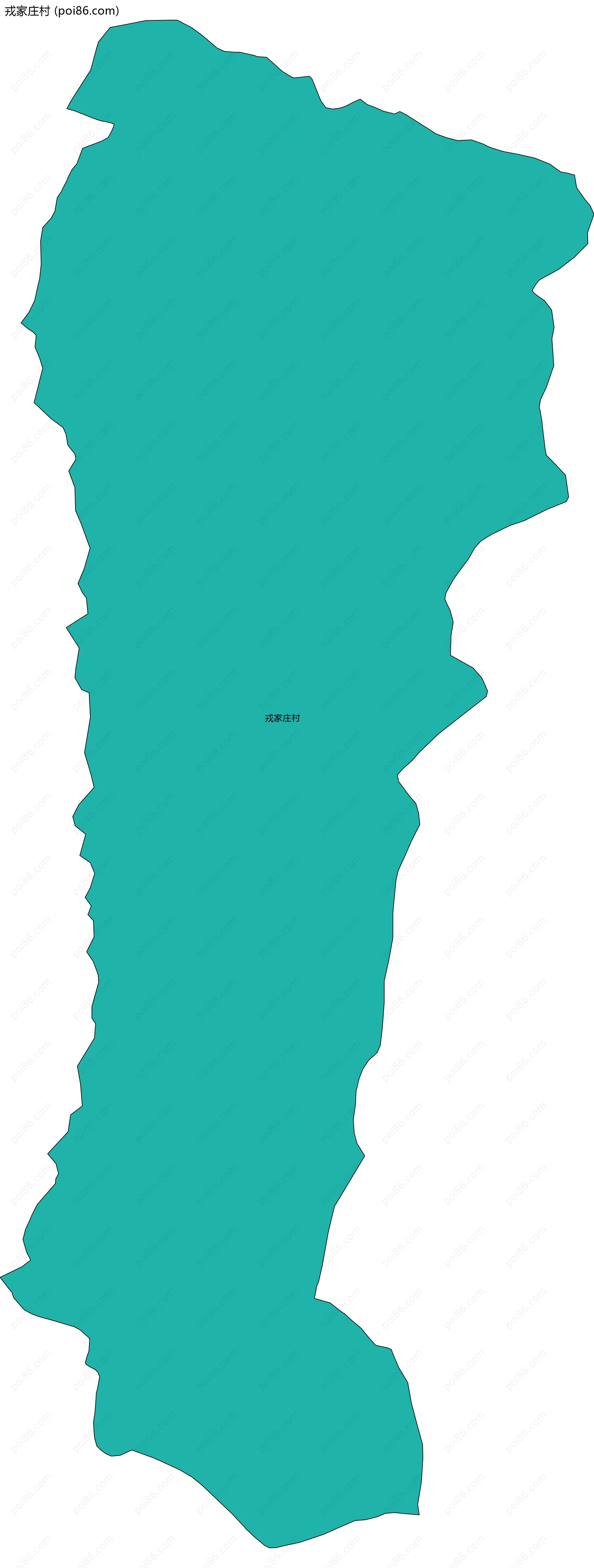 戎家庄村边界地图