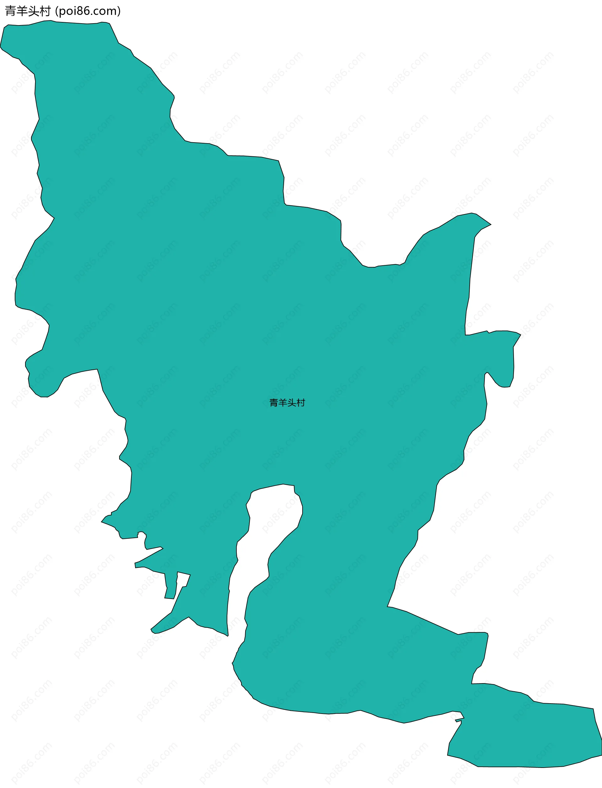 青羊头村边界地图