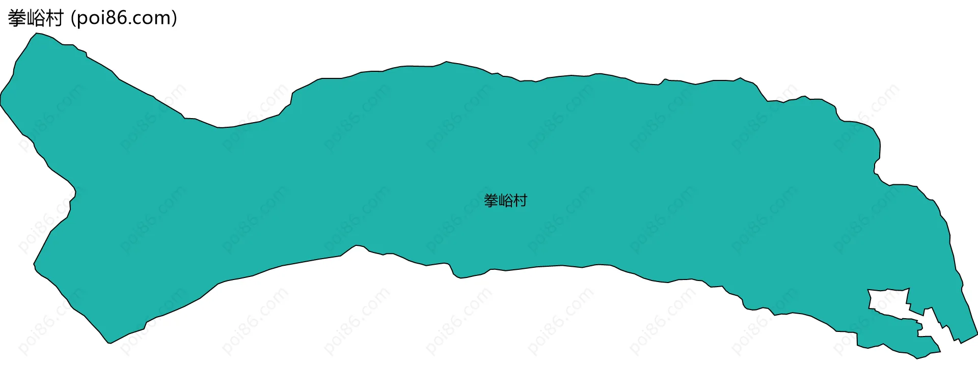 拳峪村边界地图