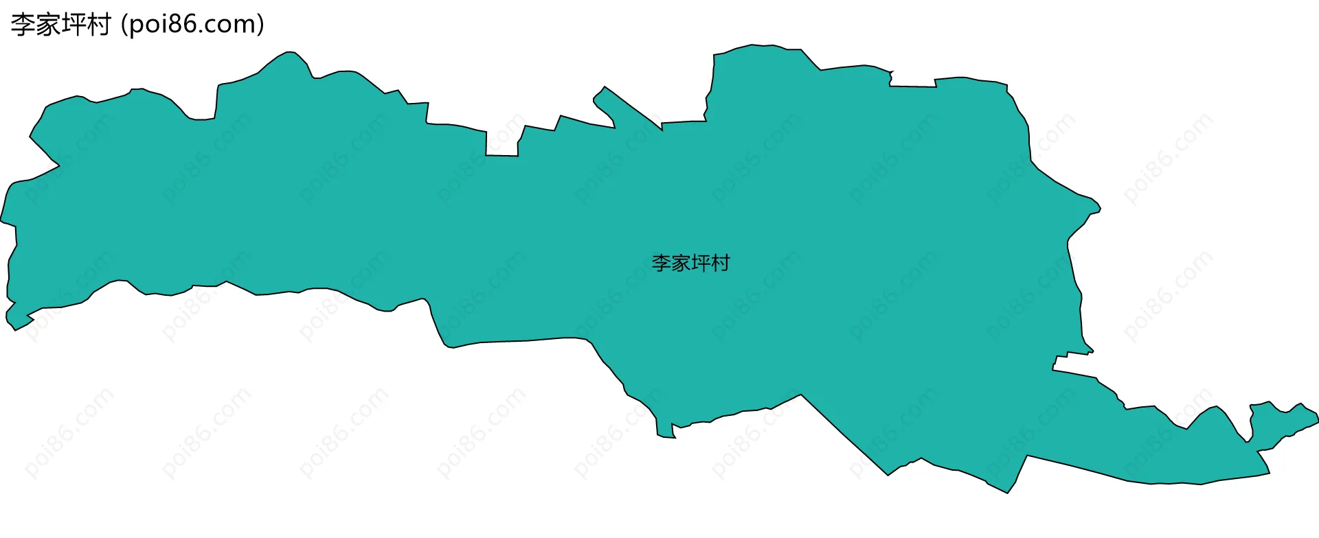 李家坪村边界地图
