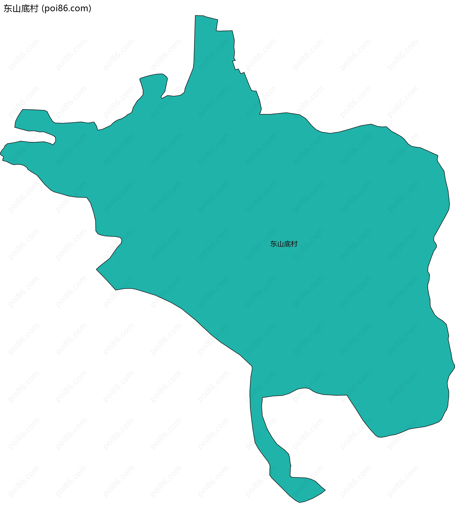 东山底村边界地图