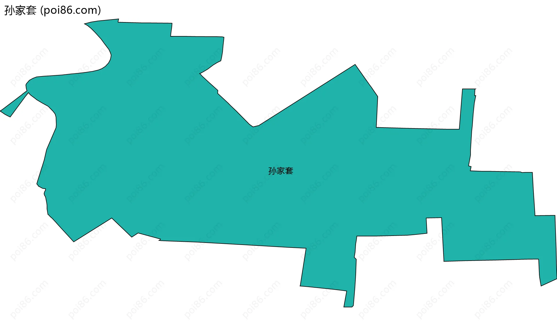 孙家套边界地图