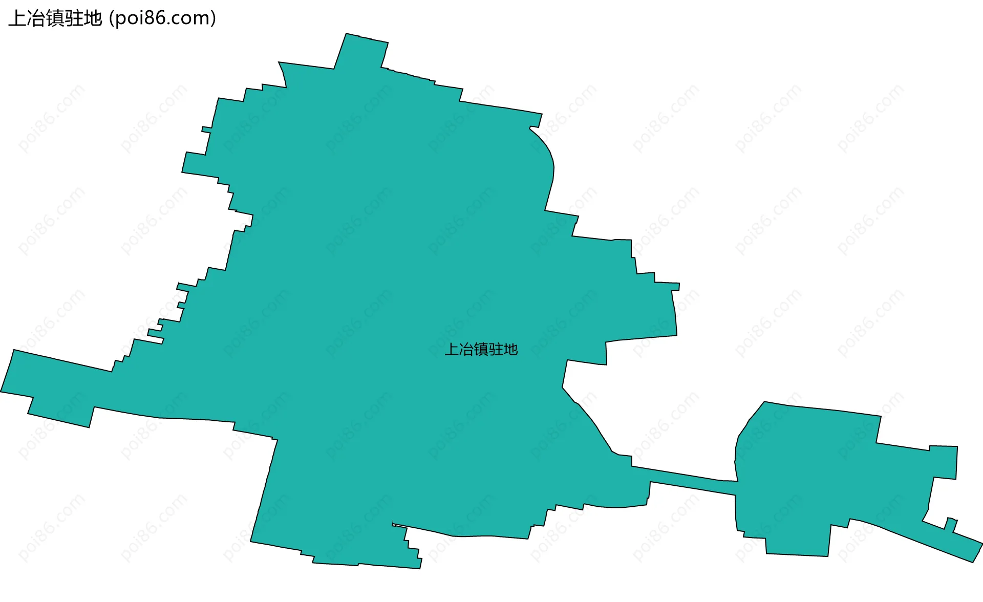 上冶镇驻地边界地图