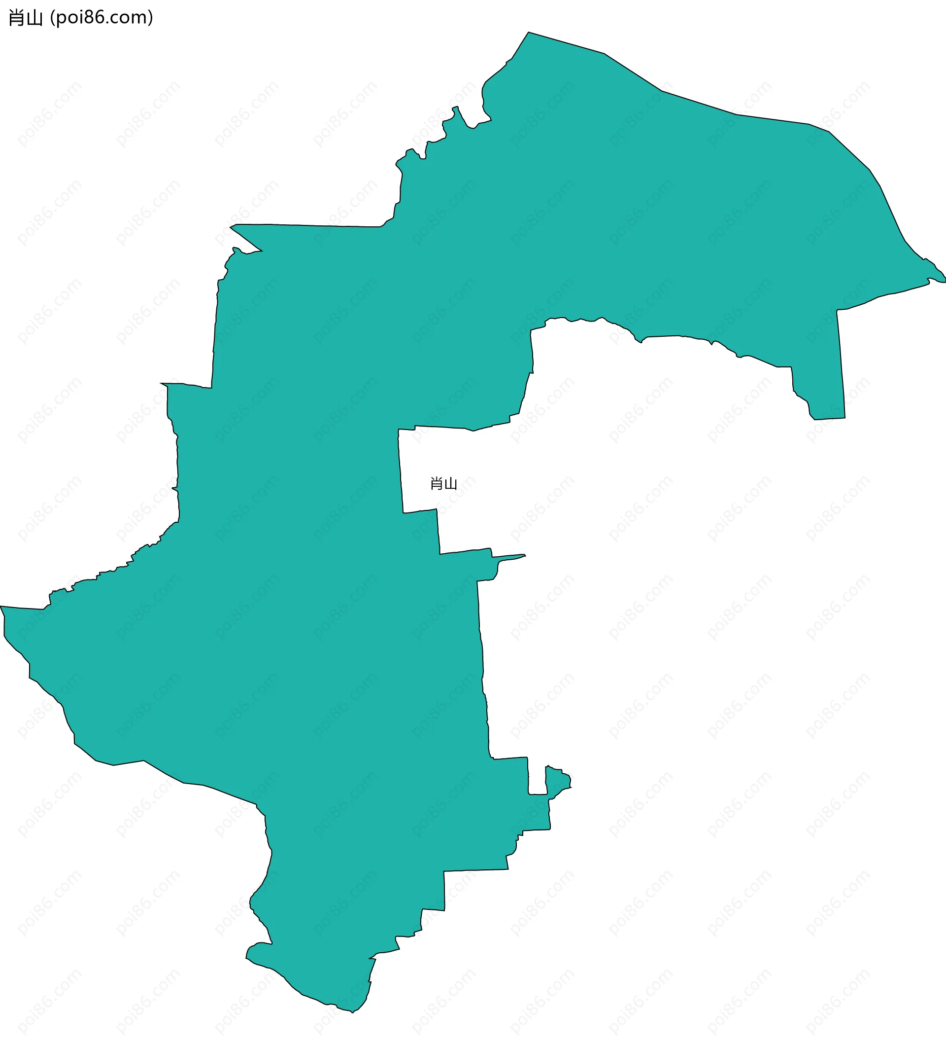 肖山边界地图