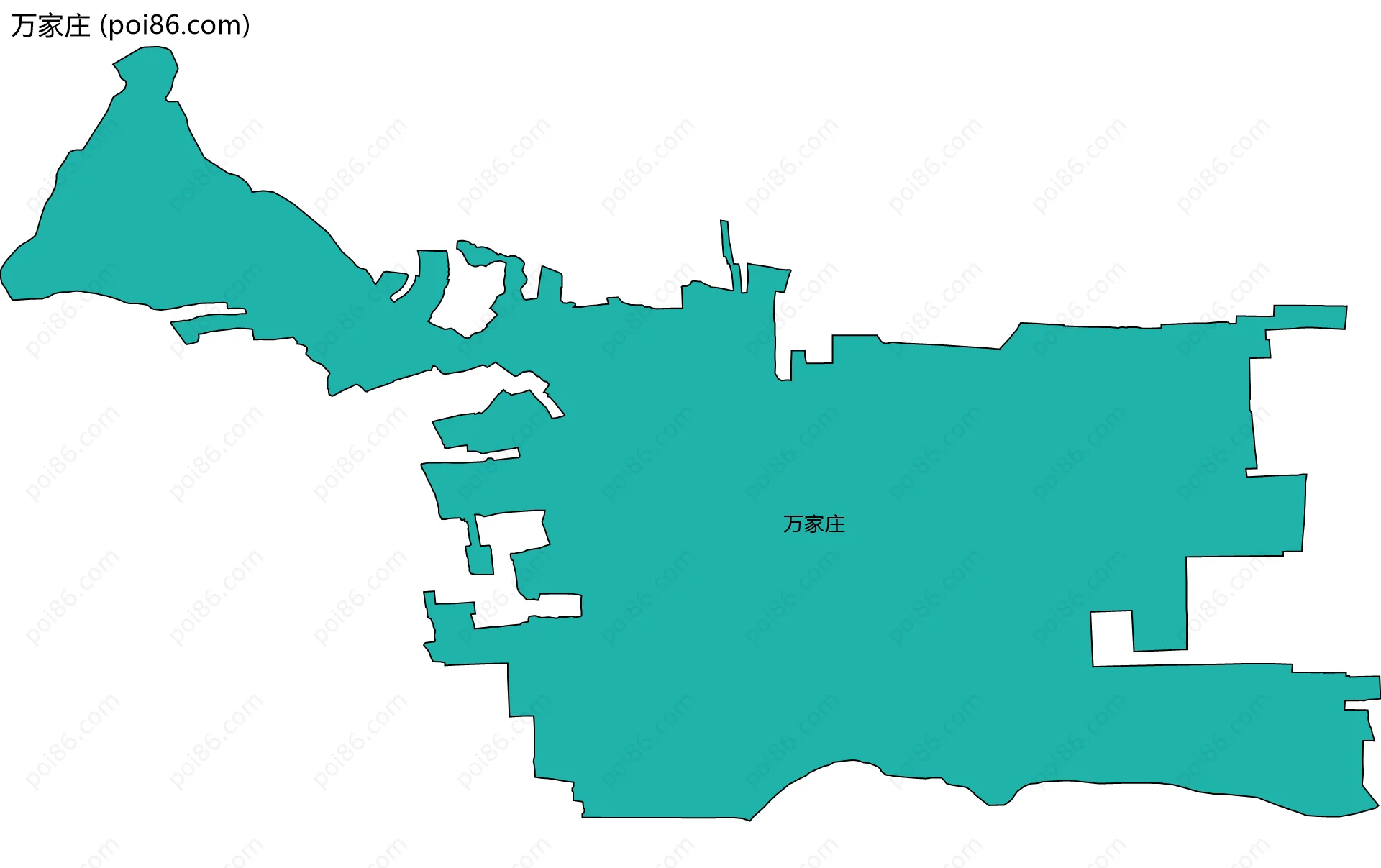 万家庄边界地图