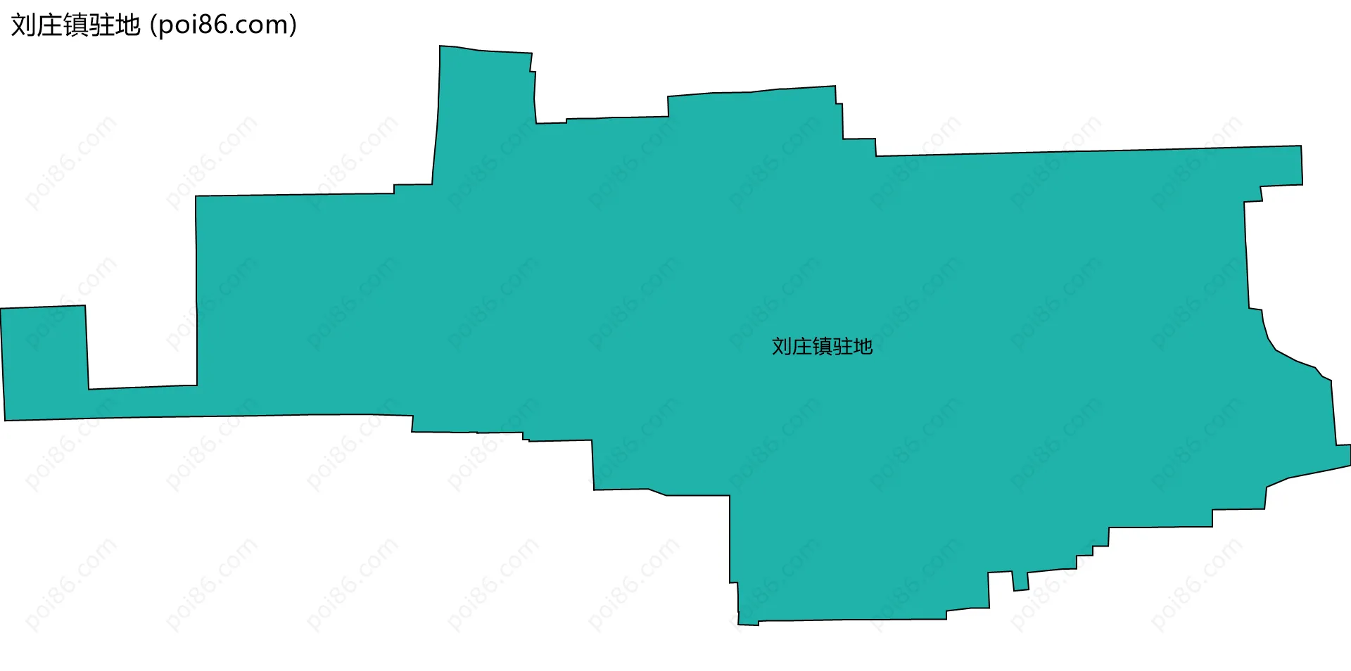 刘庄镇驻地边界地图