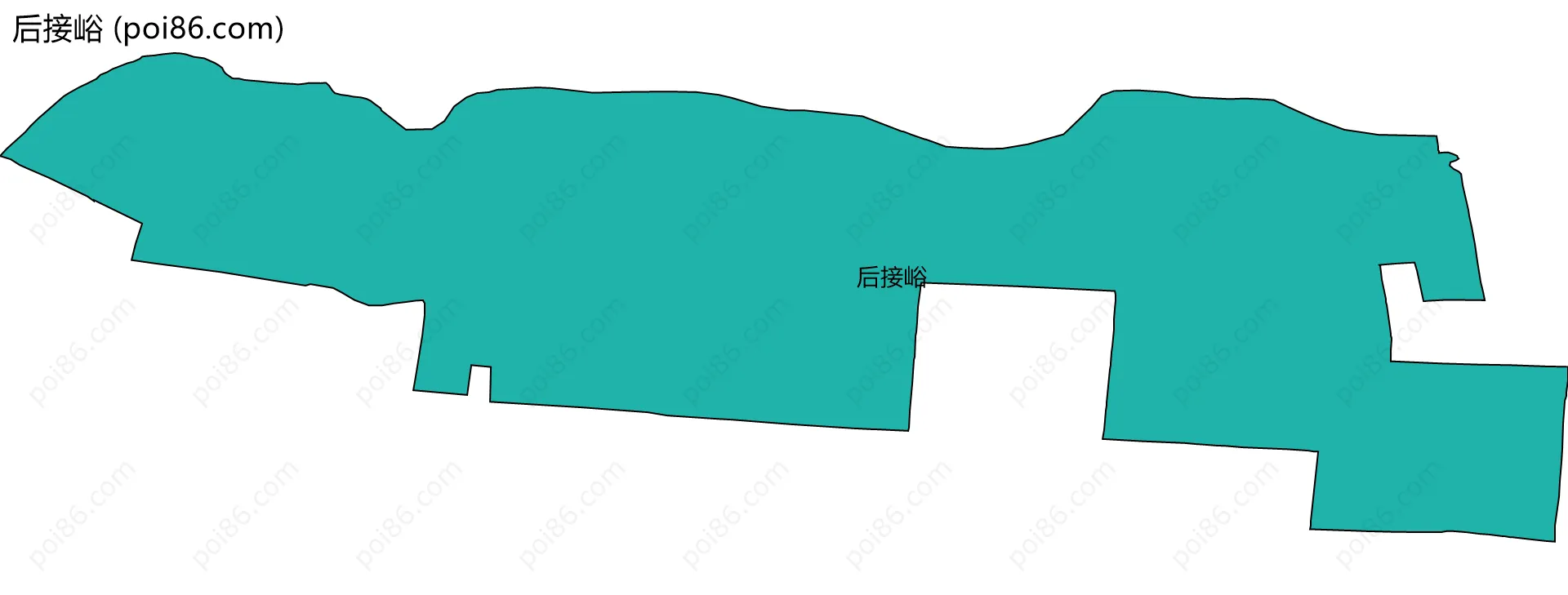 后接峪边界地图