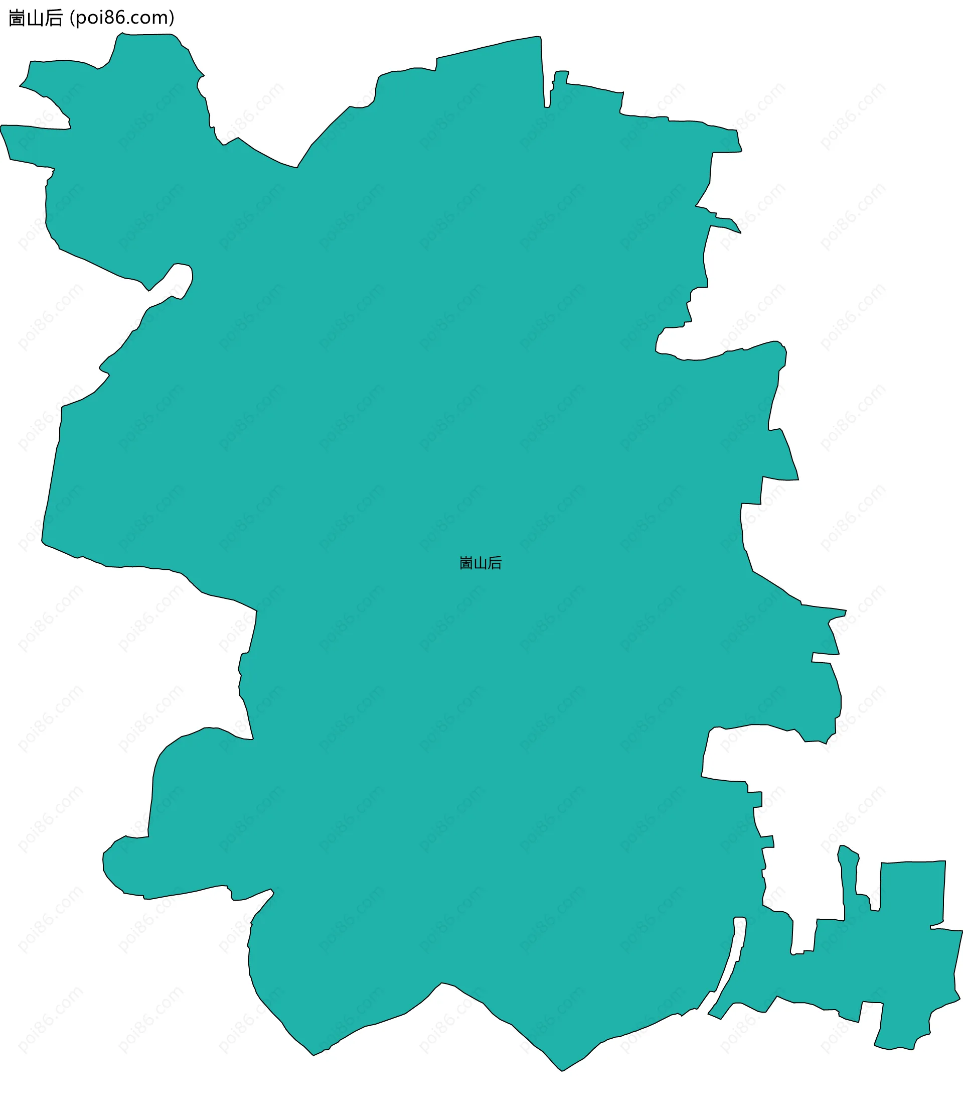 崮山后边界地图