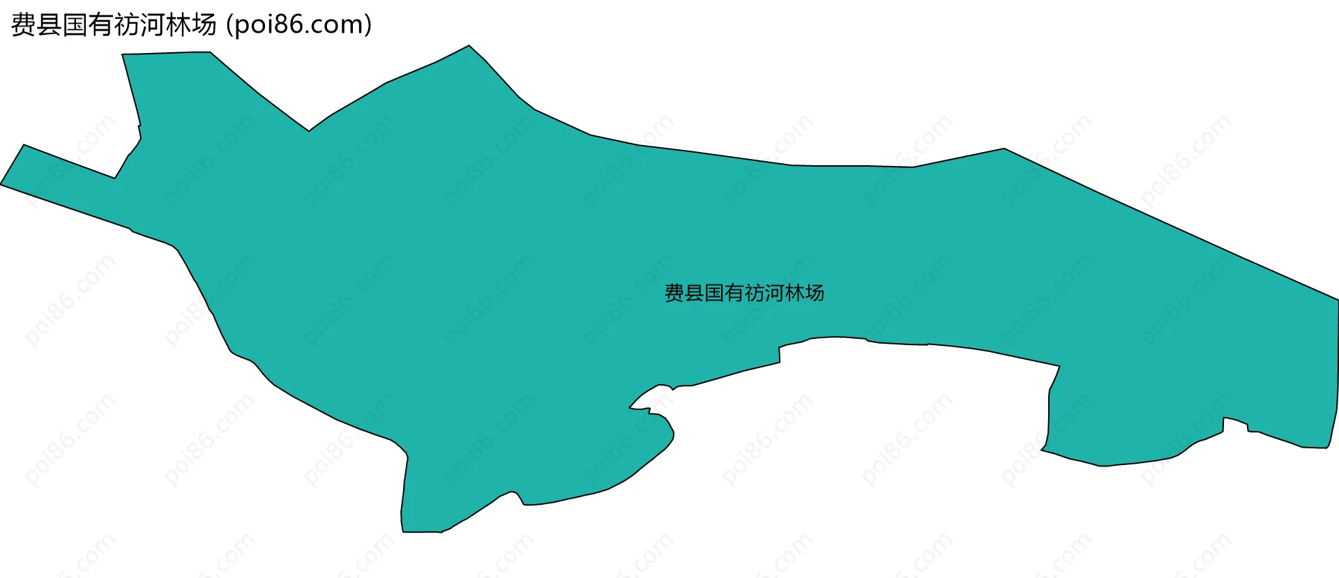 费县国有祊河林场边界地图