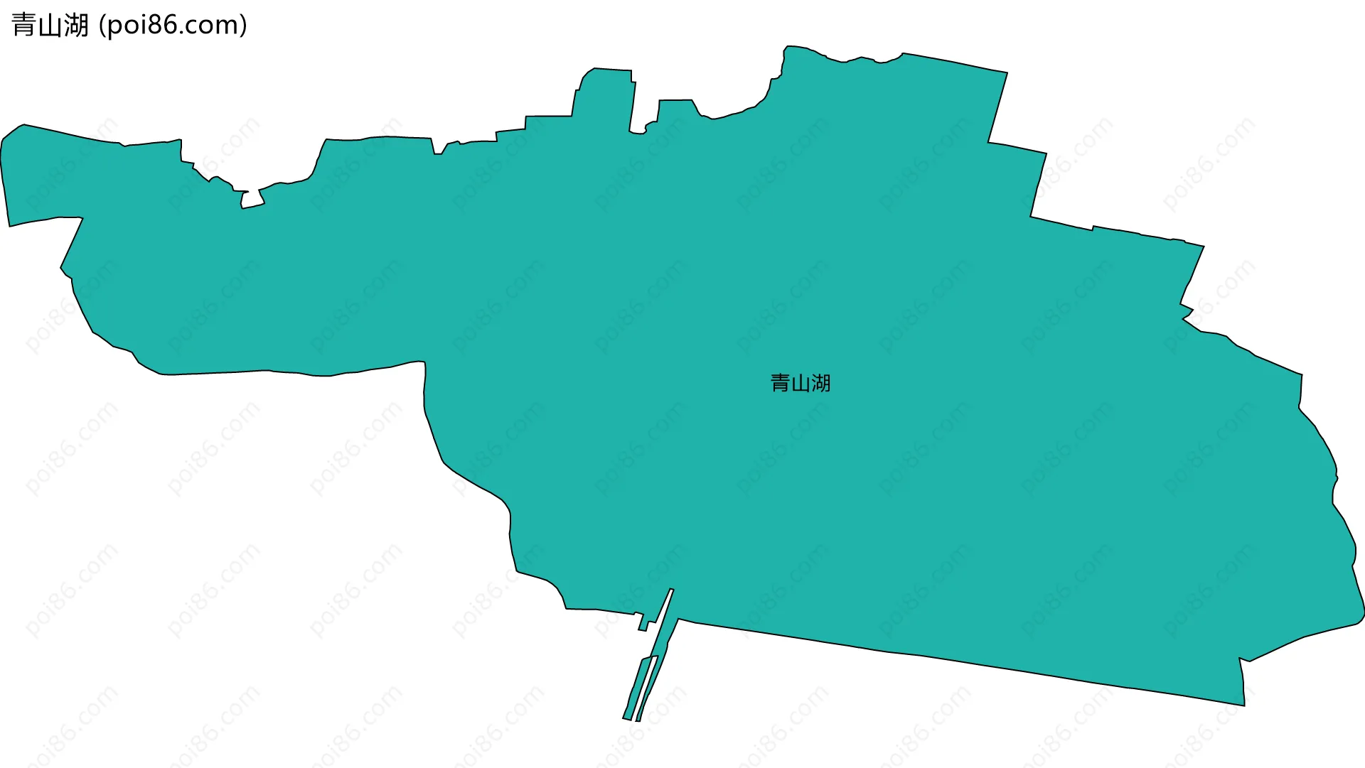 青山湖边界地图