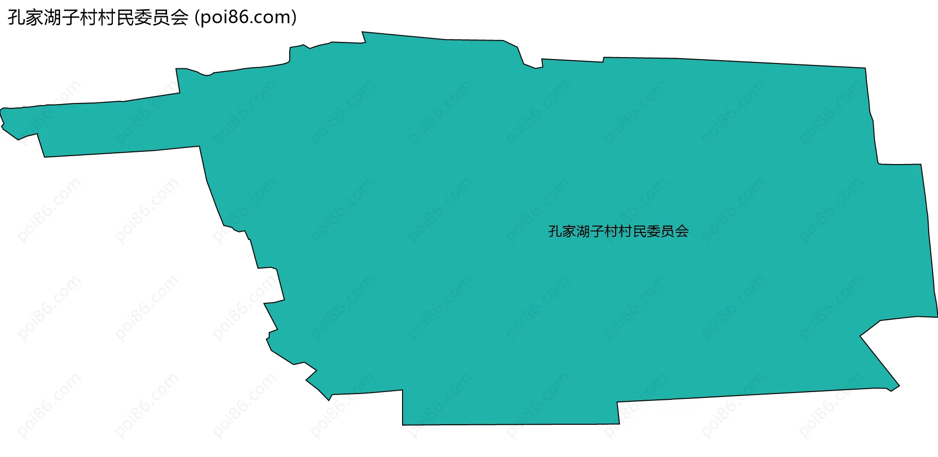 孔家湖子村村民委员会边界地图