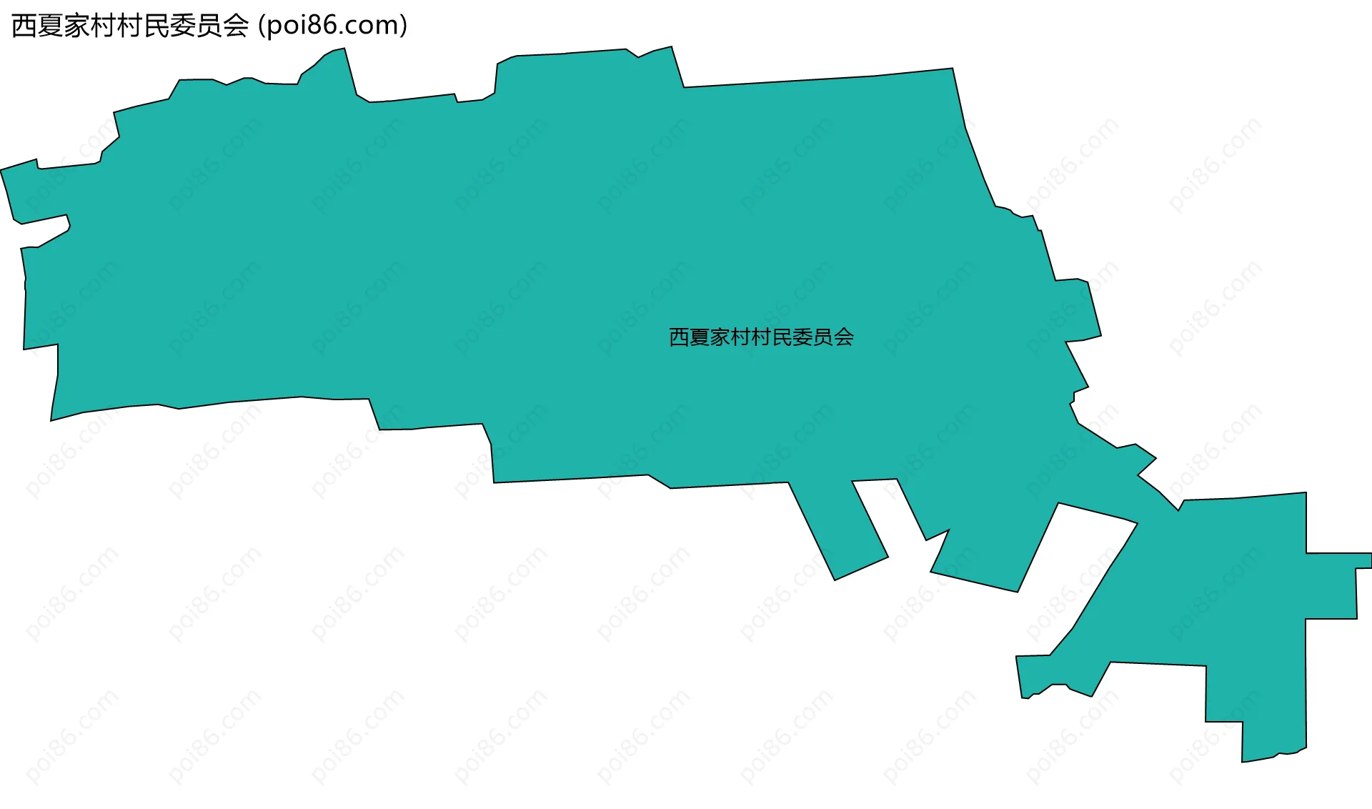 西夏家村村民委员会边界地图