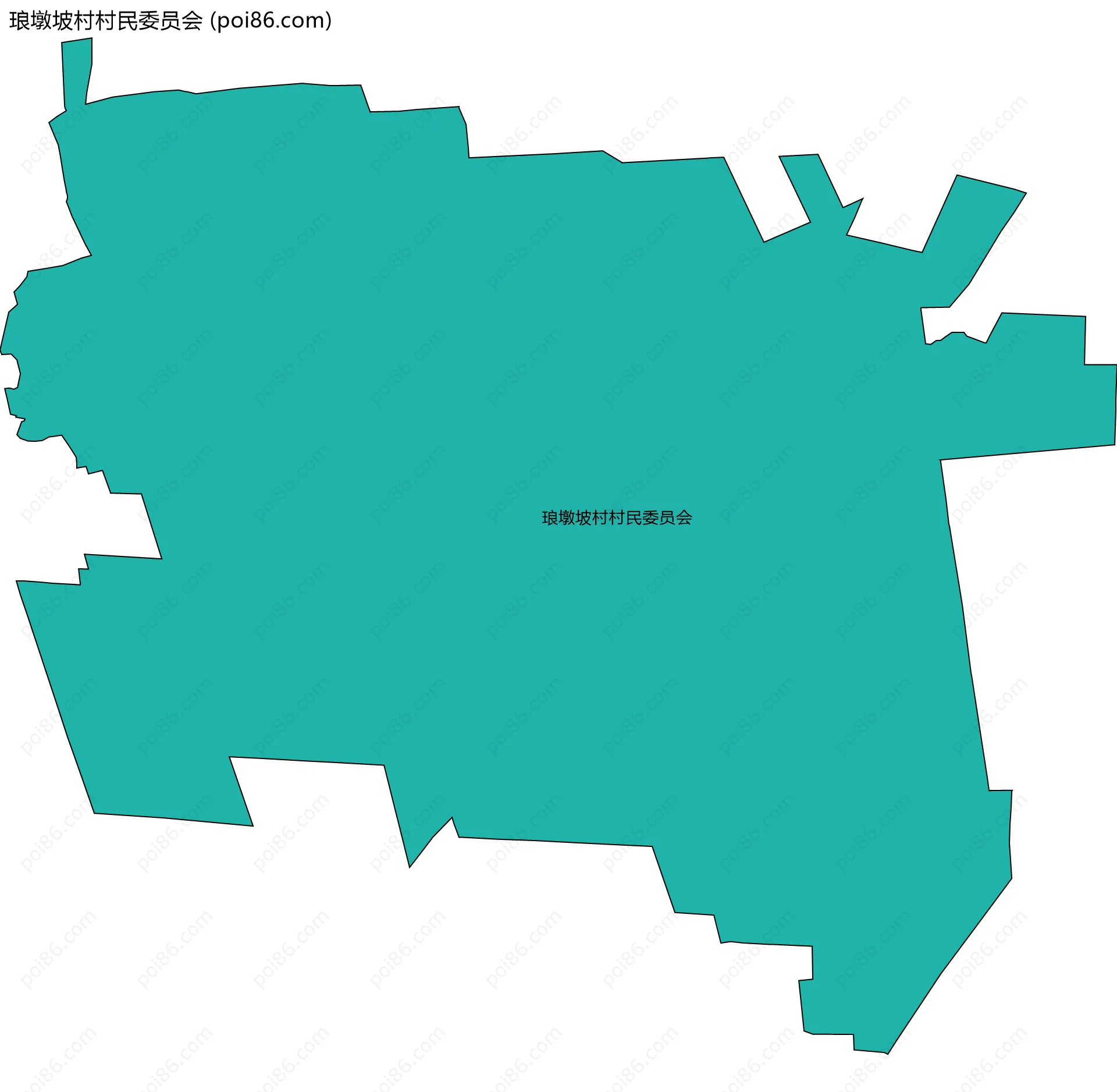 琅墩坡村村民委员会边界地图