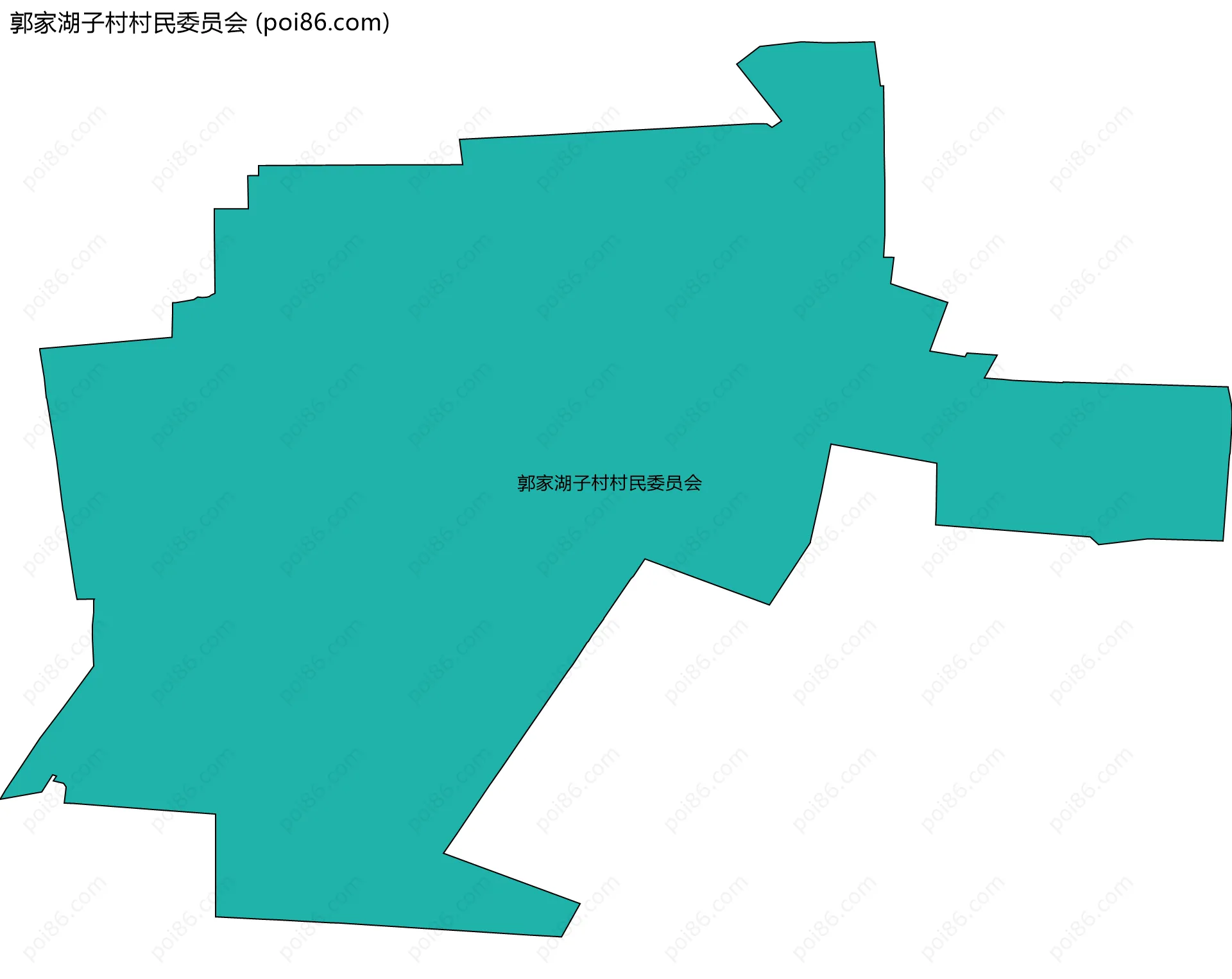 郭家湖子村村民委员会边界地图