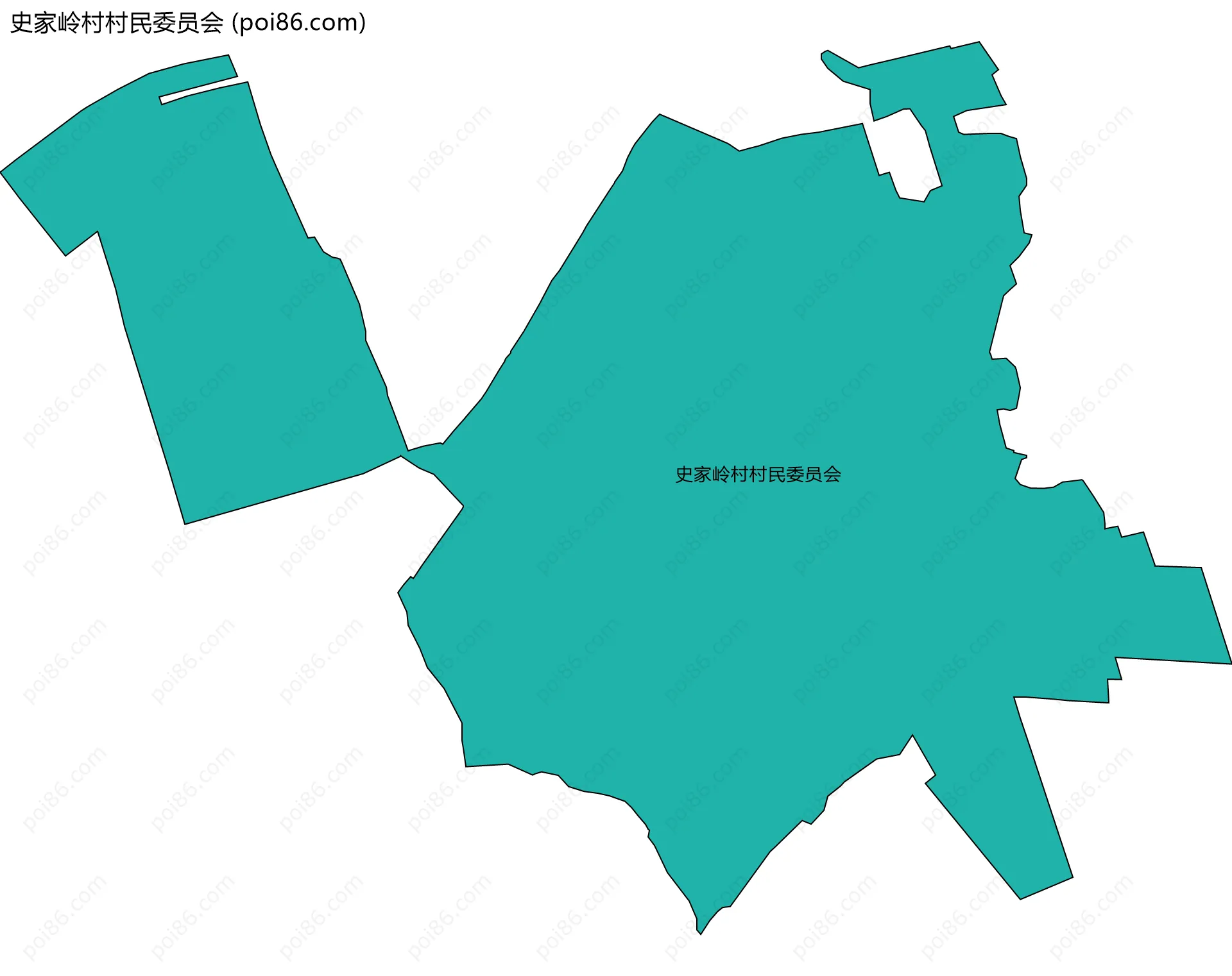 史家岭村村民委员会边界地图