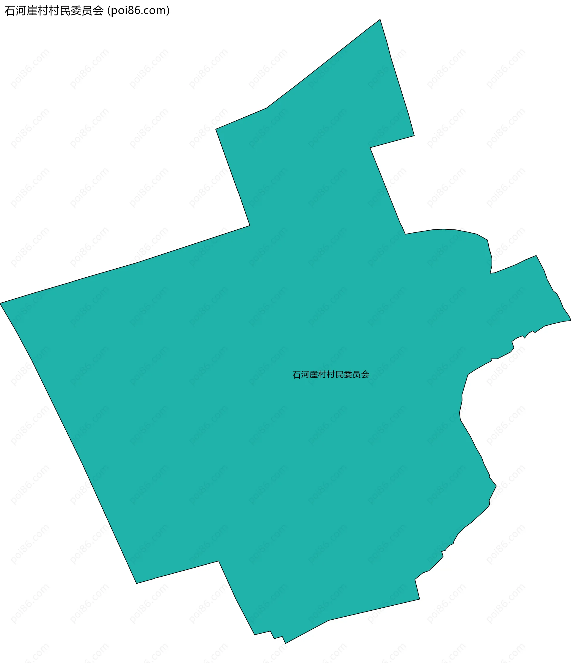 石河崖村村民委员会边界地图