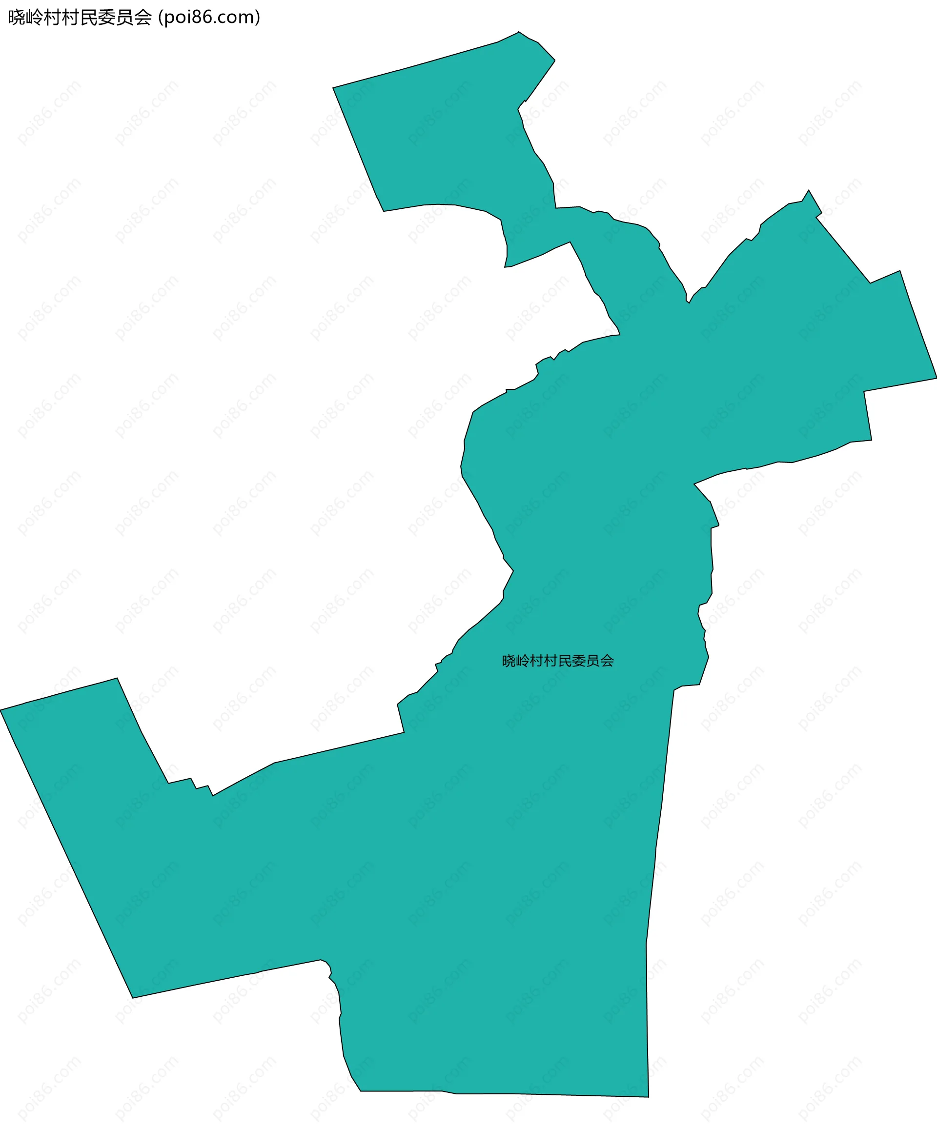 晓岭村村民委员会边界地图