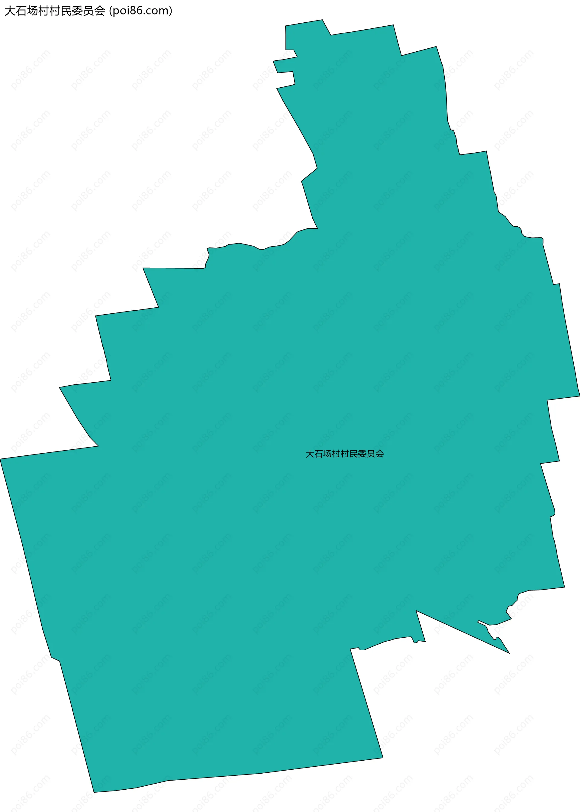 大石场村村民委员会边界地图