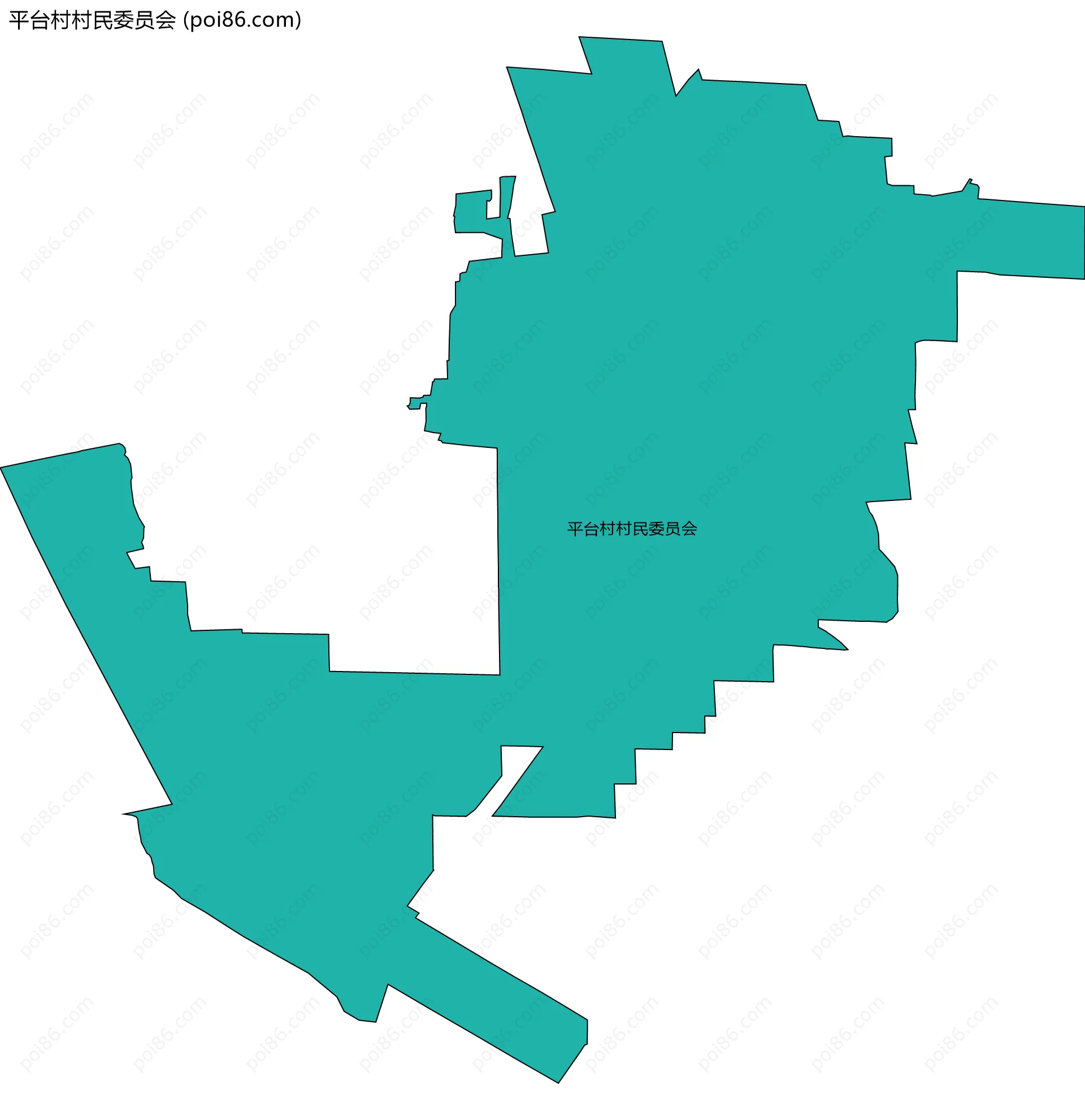 平台村村民委员会边界地图
