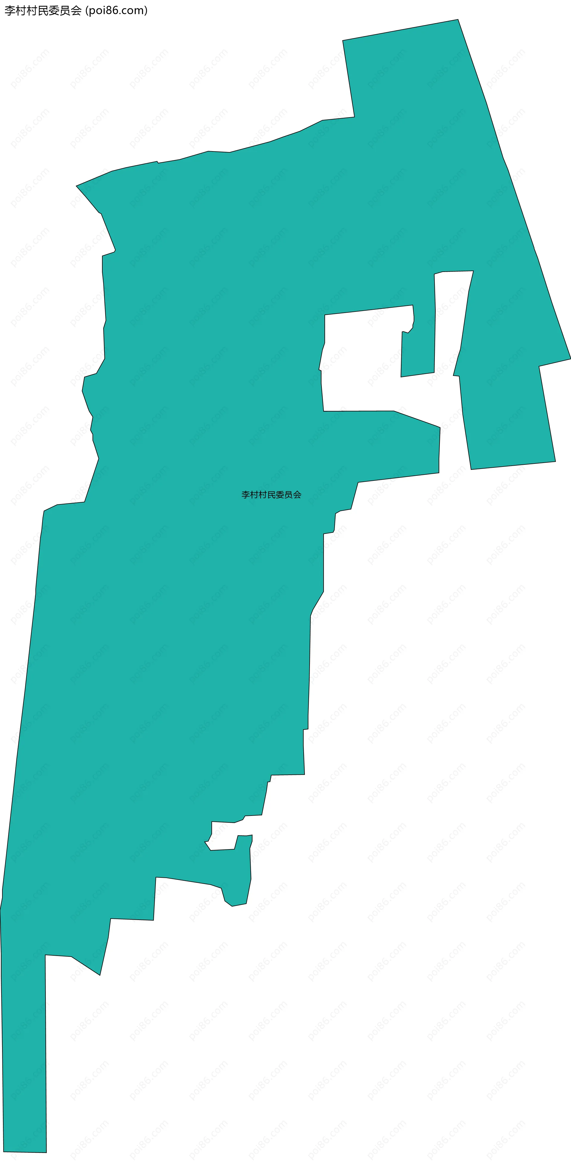 李村村民委员会边界地图