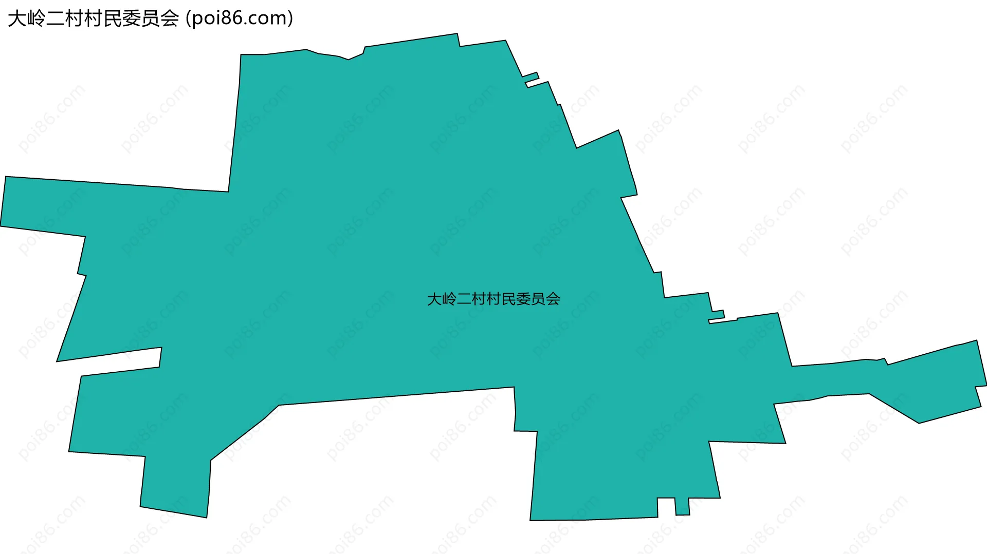 大岭二村村民委员会边界地图