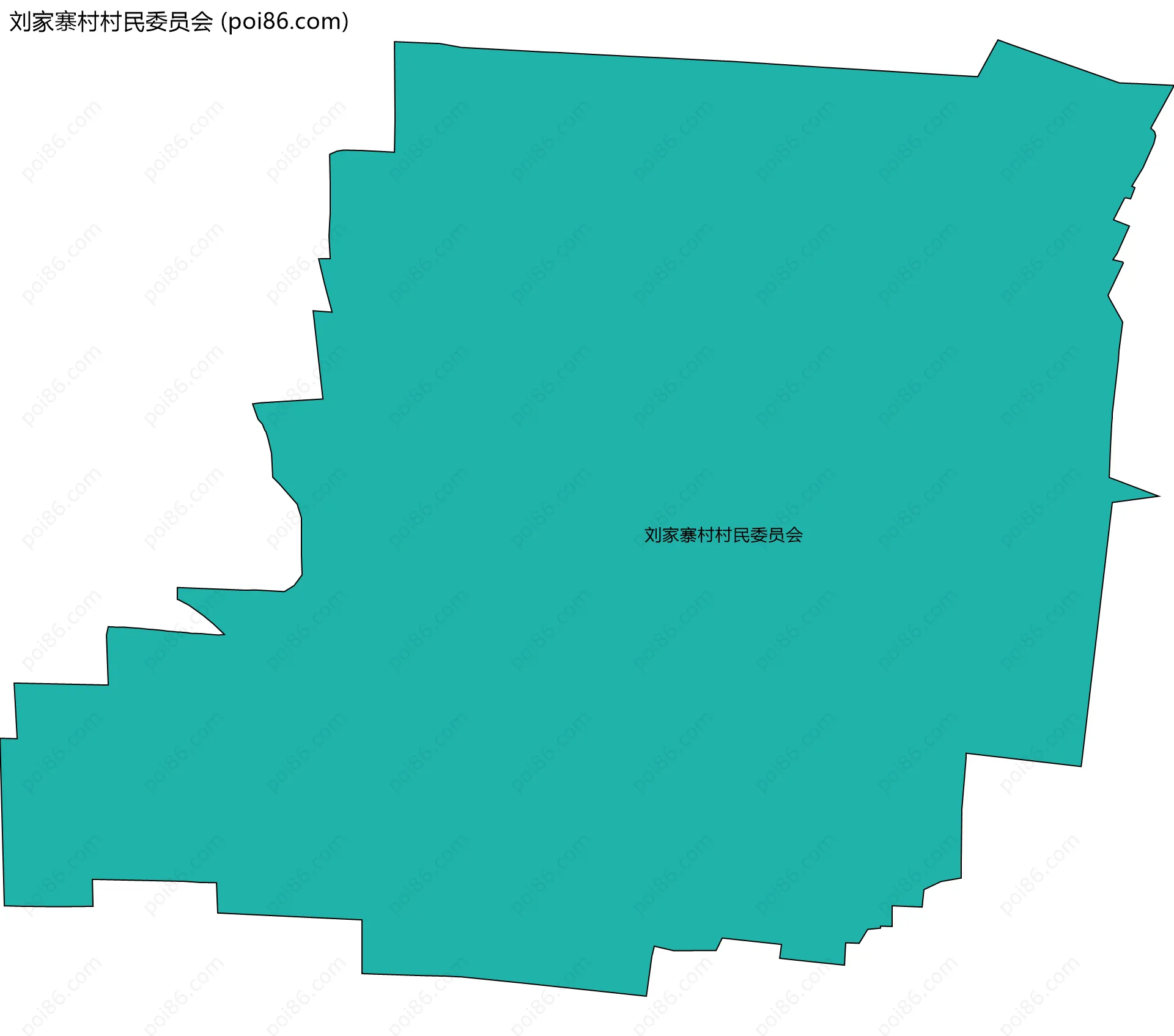 刘家寨村村民委员会边界地图