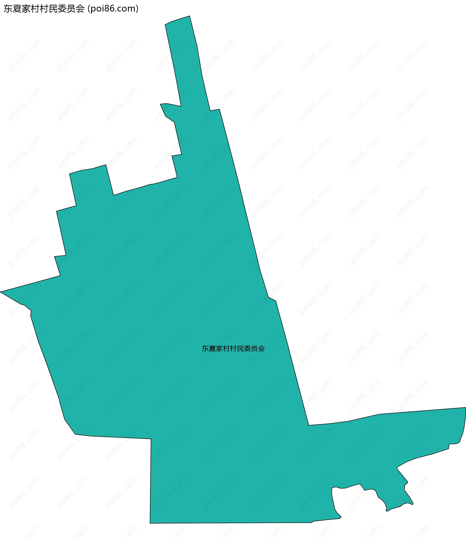东夏家村村民委员会边界地图