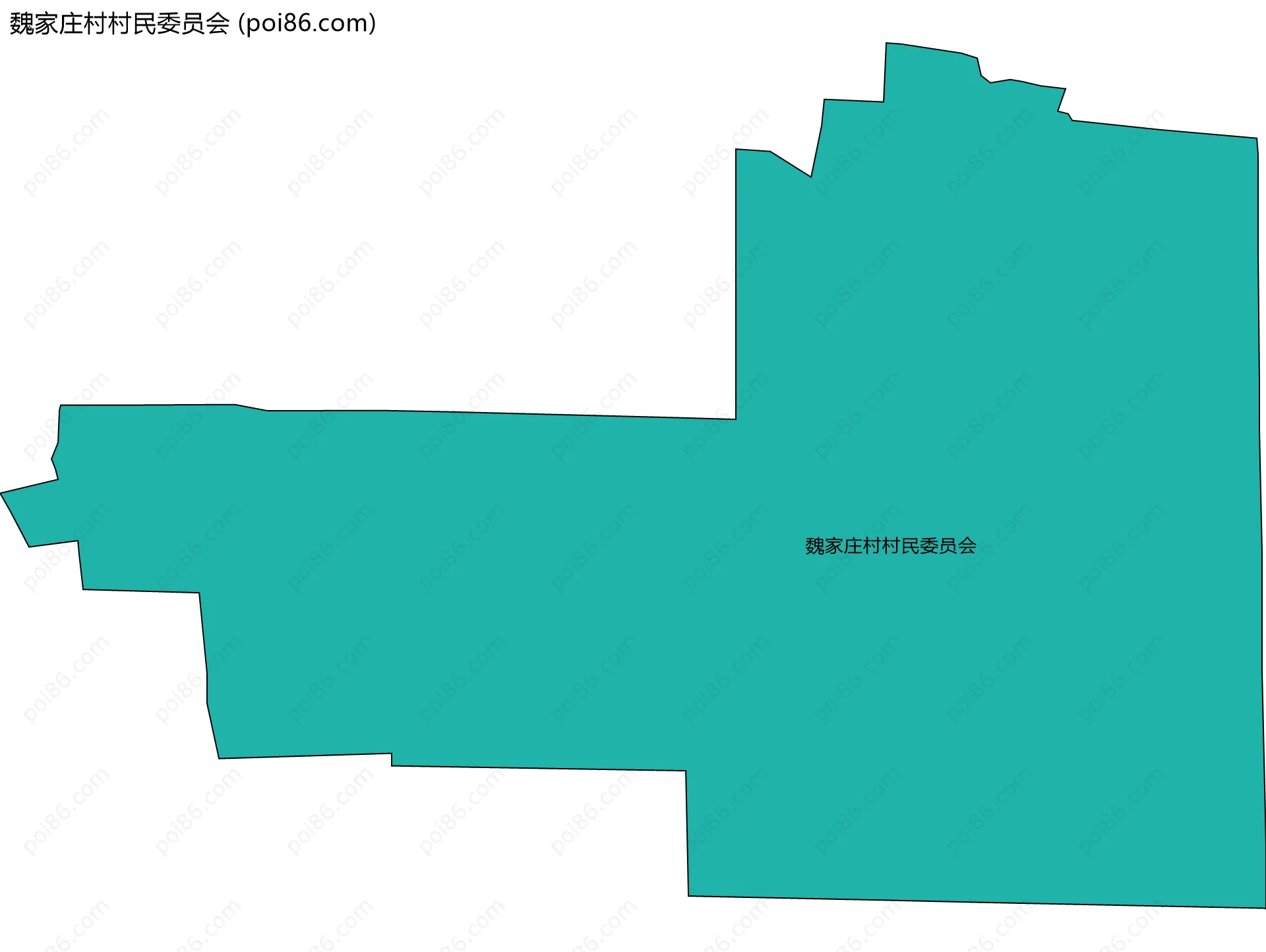 魏家庄村村民委员会边界地图