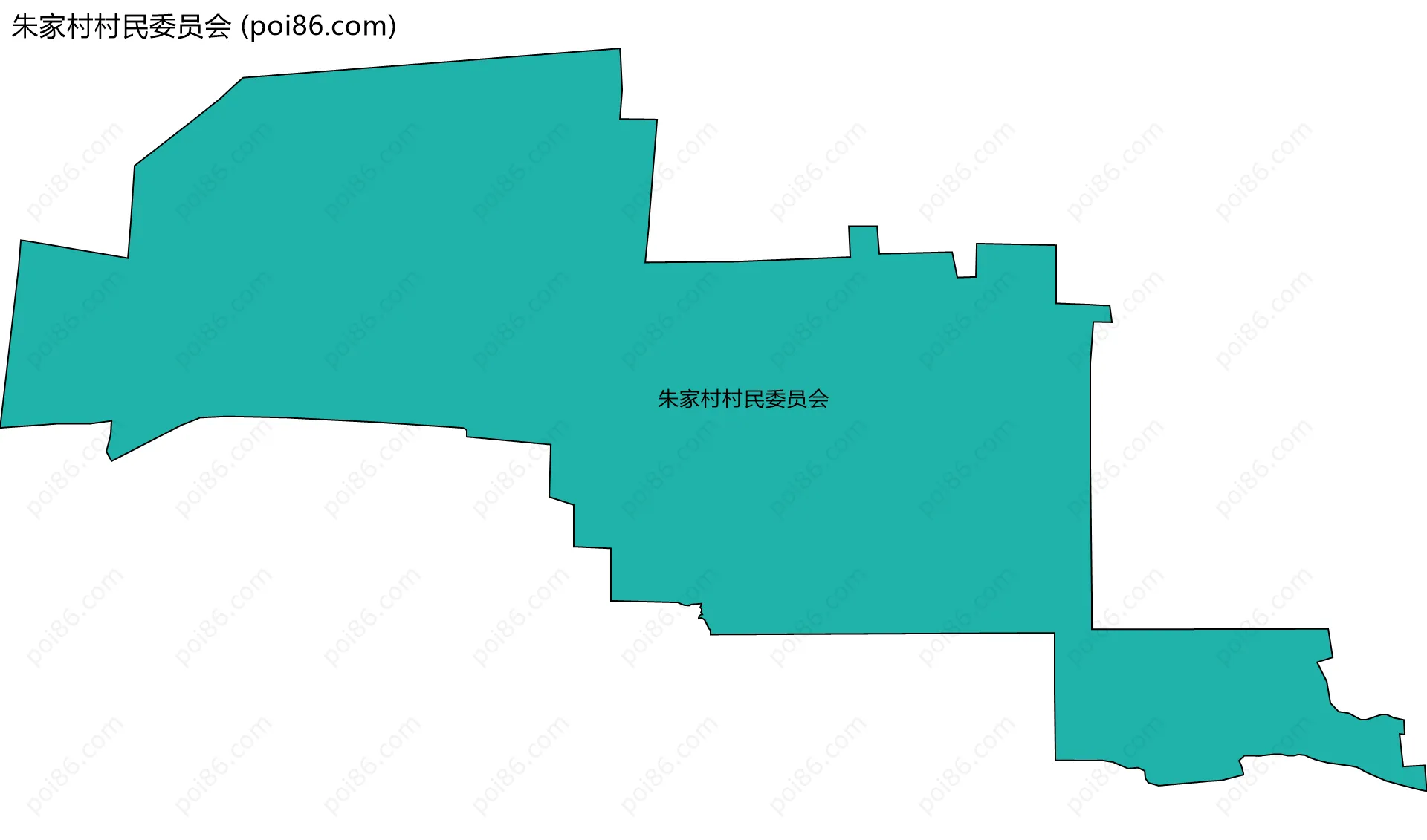朱家村村民委员会边界地图
