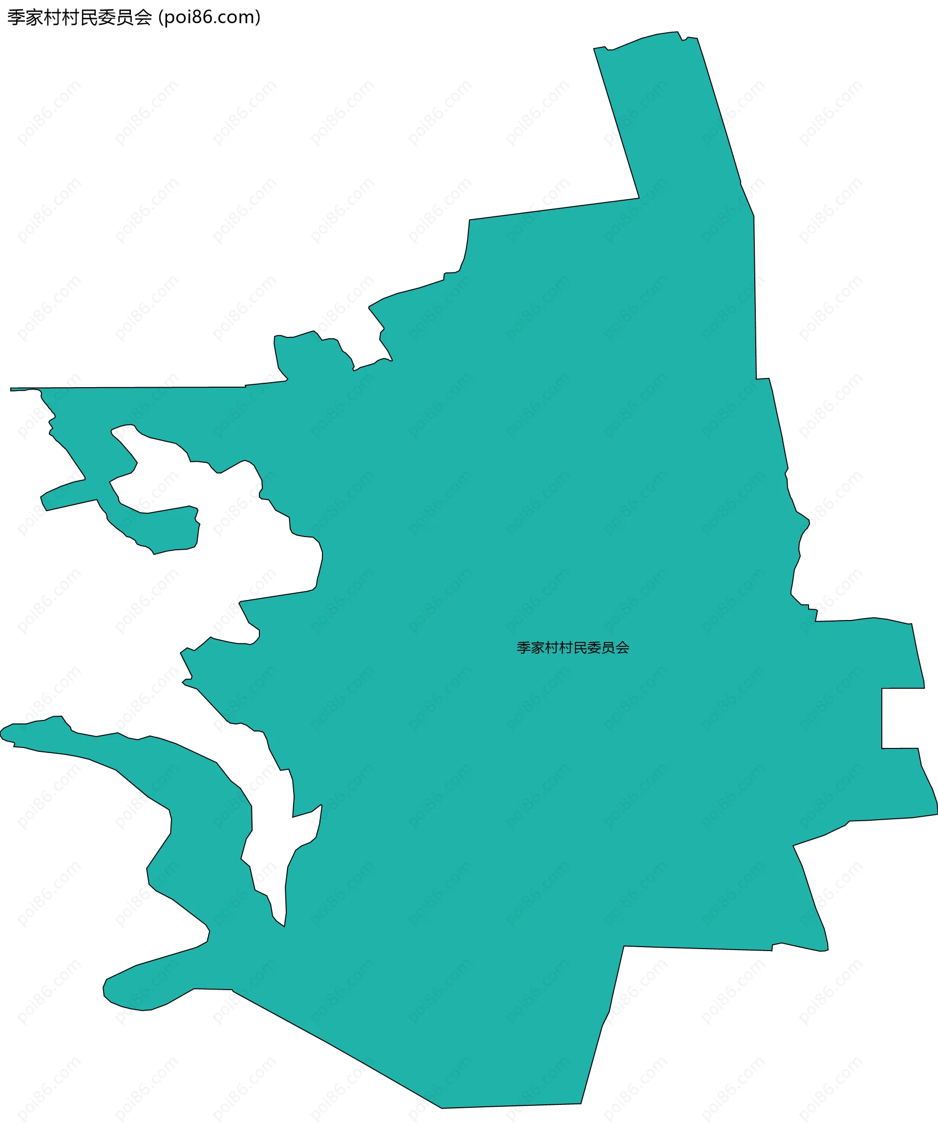 季家村村民委员会边界地图