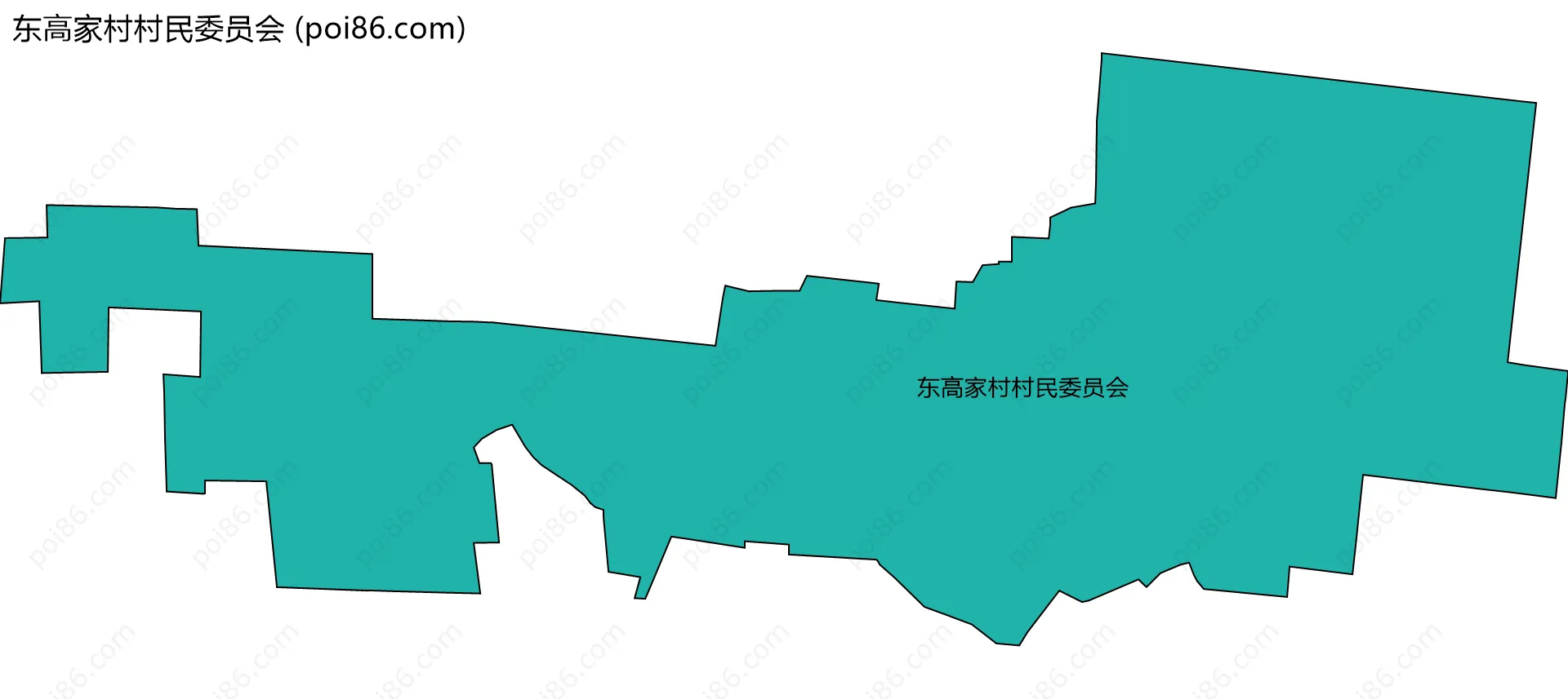 东高家村村民委员会边界地图